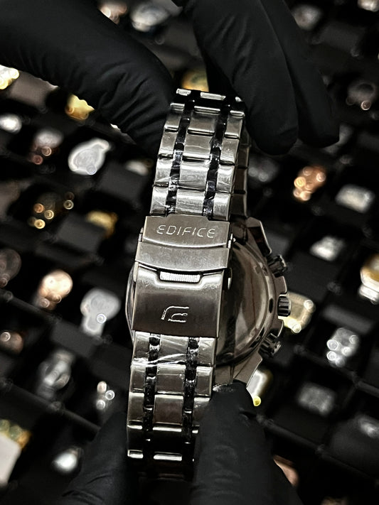 CSO EDIFICE ACERO/PLATEADO TABLERO/BLANCO/CRONOS/PLATEADO BISEL/NEGRO