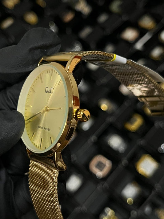 Q&Q ACERO/TRENZADO/DORADO COMPLETO