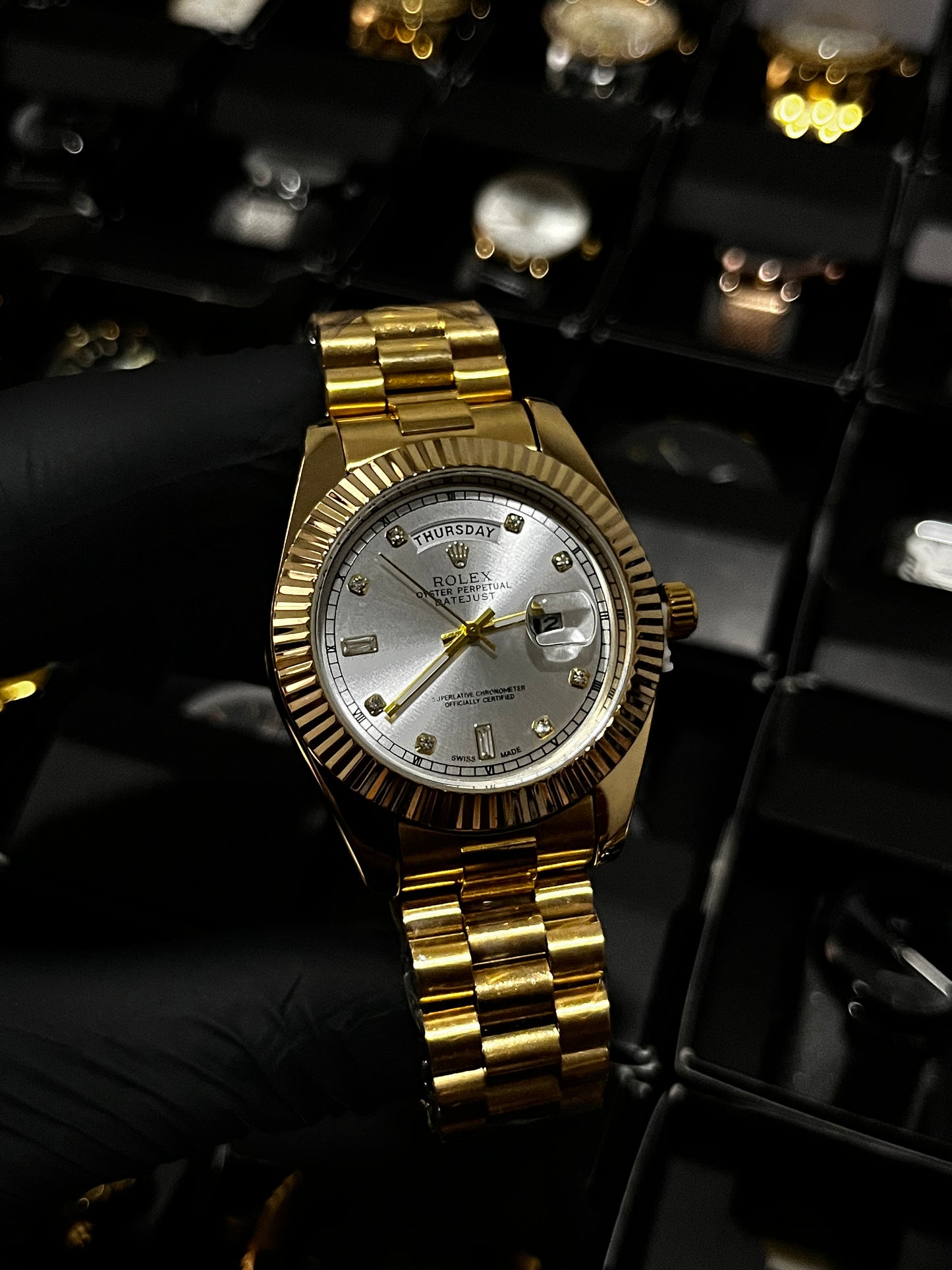 RX DTJST DD / BISEL RELIEVE / DORADO FONDO PLATEADO