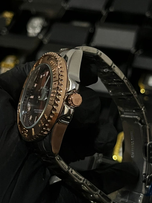 RX YM / BICOLOR ORO ROSA FONDO CHOCOLATE