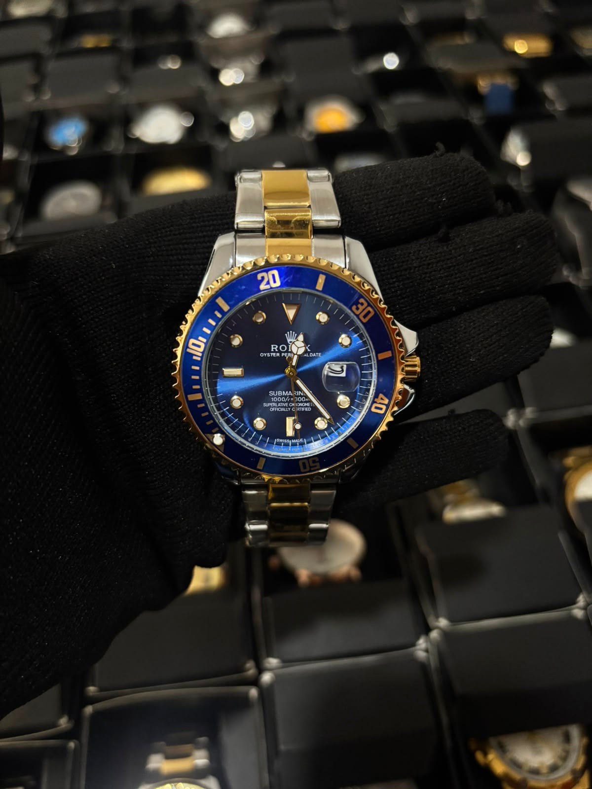 Rx subm / bicolor fondo azul