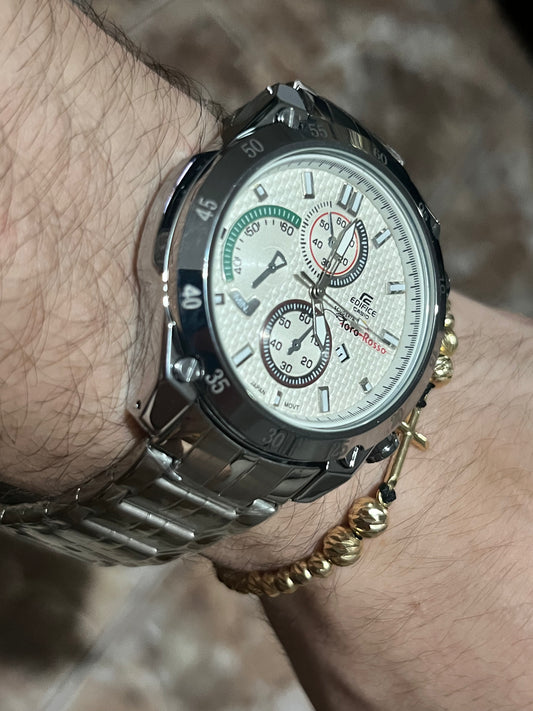 CSO EDIFICE ACERO/PLATEADO TABLERO/BLANCO/VERDE BISEL/PLATEADO