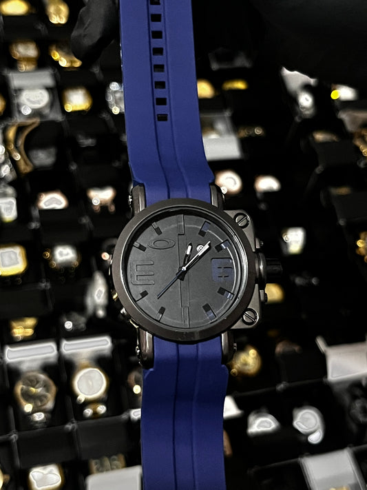 OAK GOMA/AZUL TABLERO/NEGRO/# BISEL/NEGRO
