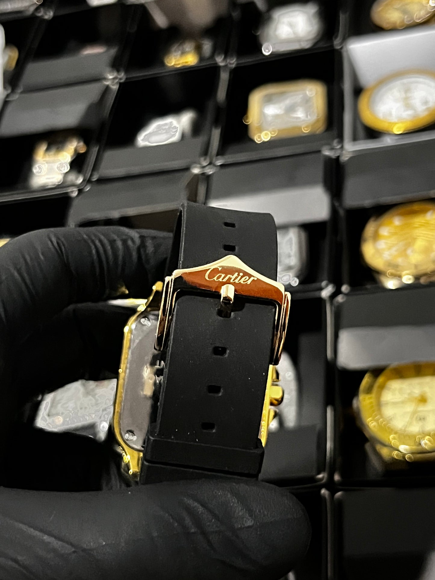 CRTR GOMA NEGRO BISEL NEGRO/DORADO TABLERO BLANCO