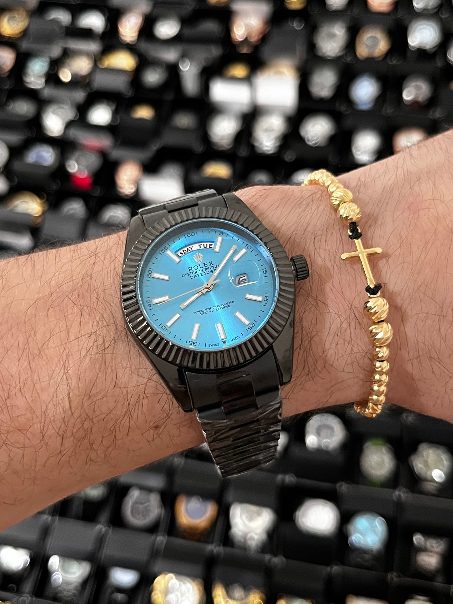 RX DTJST DD / BISEL RELIEVE / NEGRO FONDO AZUL CLARO