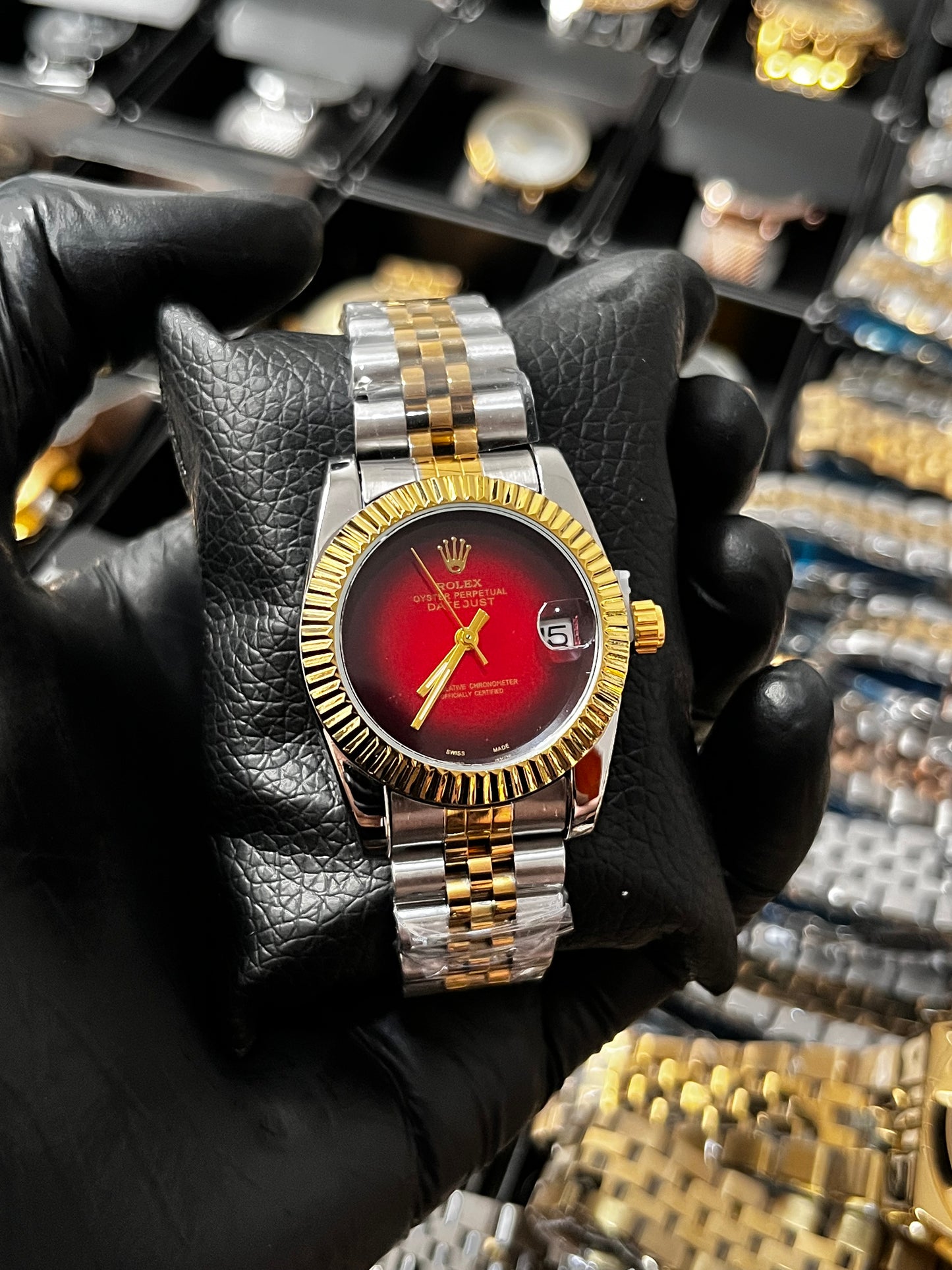 RX DTJST DAMA BICOLOR FONDO ROJO