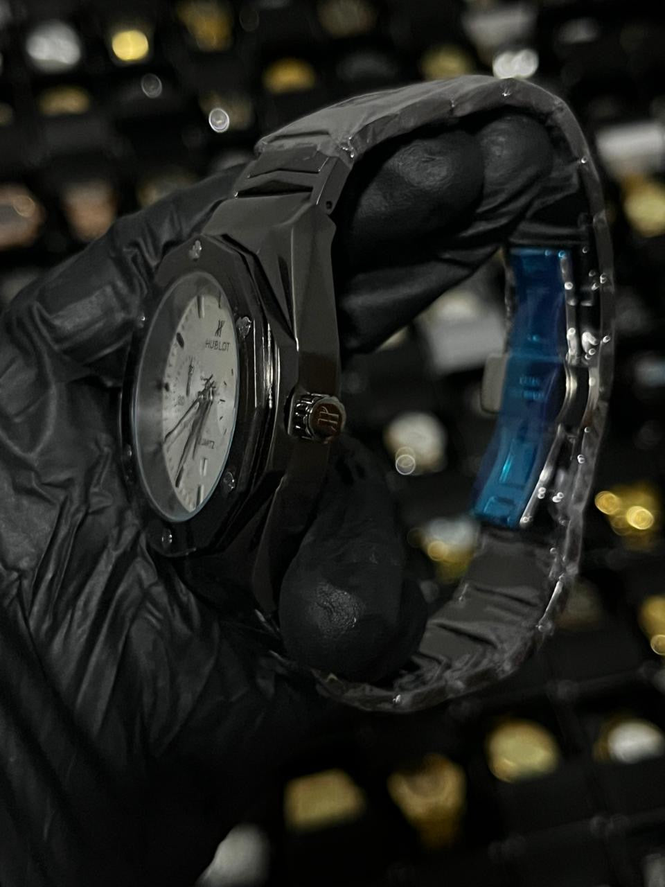 HBLT ACERO/NEGRO TABLERO/PLATEADO/2 CRONOS BISEL/NEGRO