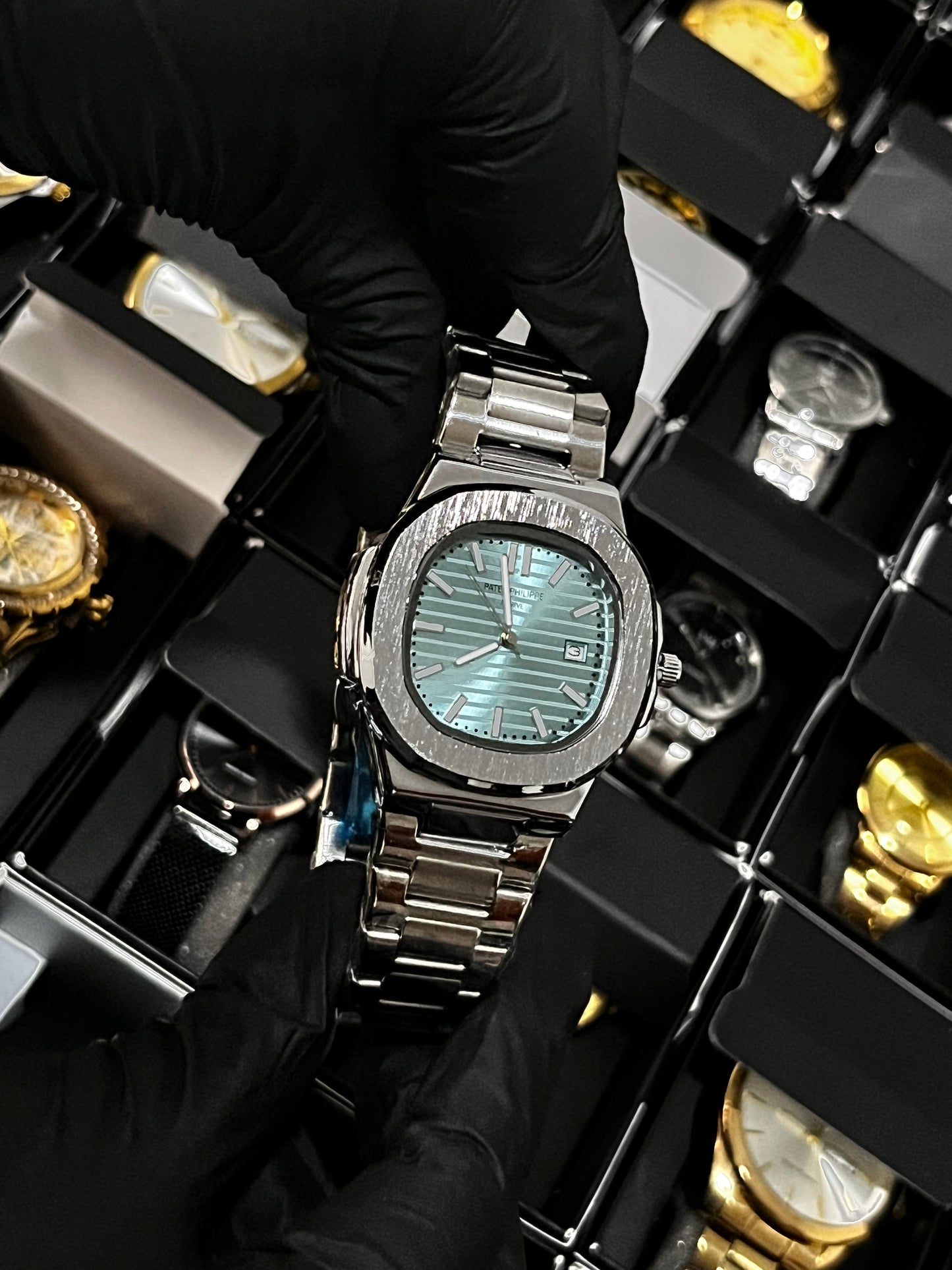 PTK METAL / CABALLERO / PLATEADO FONDO AZUL CLARO