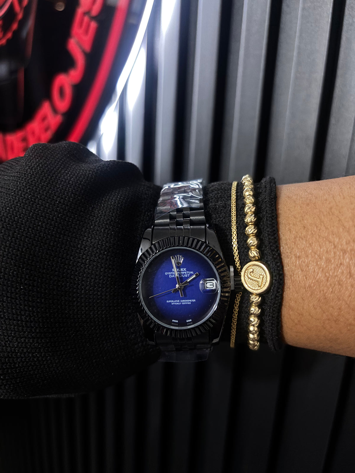 RX DTJT DAMA negro fondo azul
