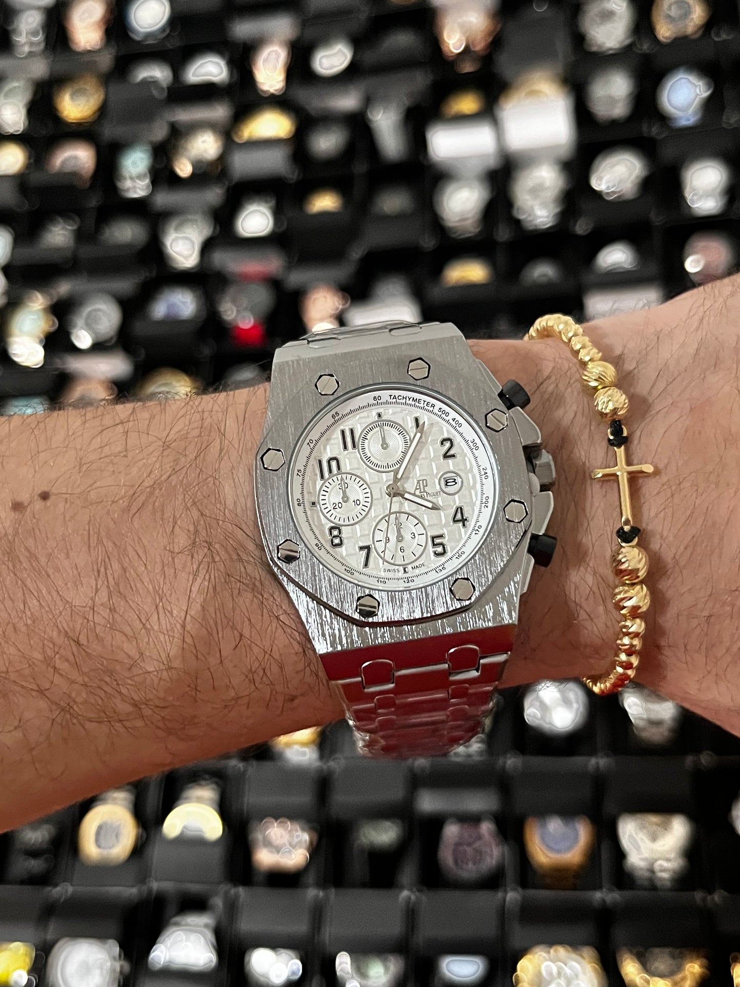 ADMR METÁLICO / 3 CRONO II / PLATEADO FONDO BLANCO