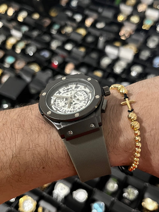 HBLT CRONO / NEGRO PULSO GRIS