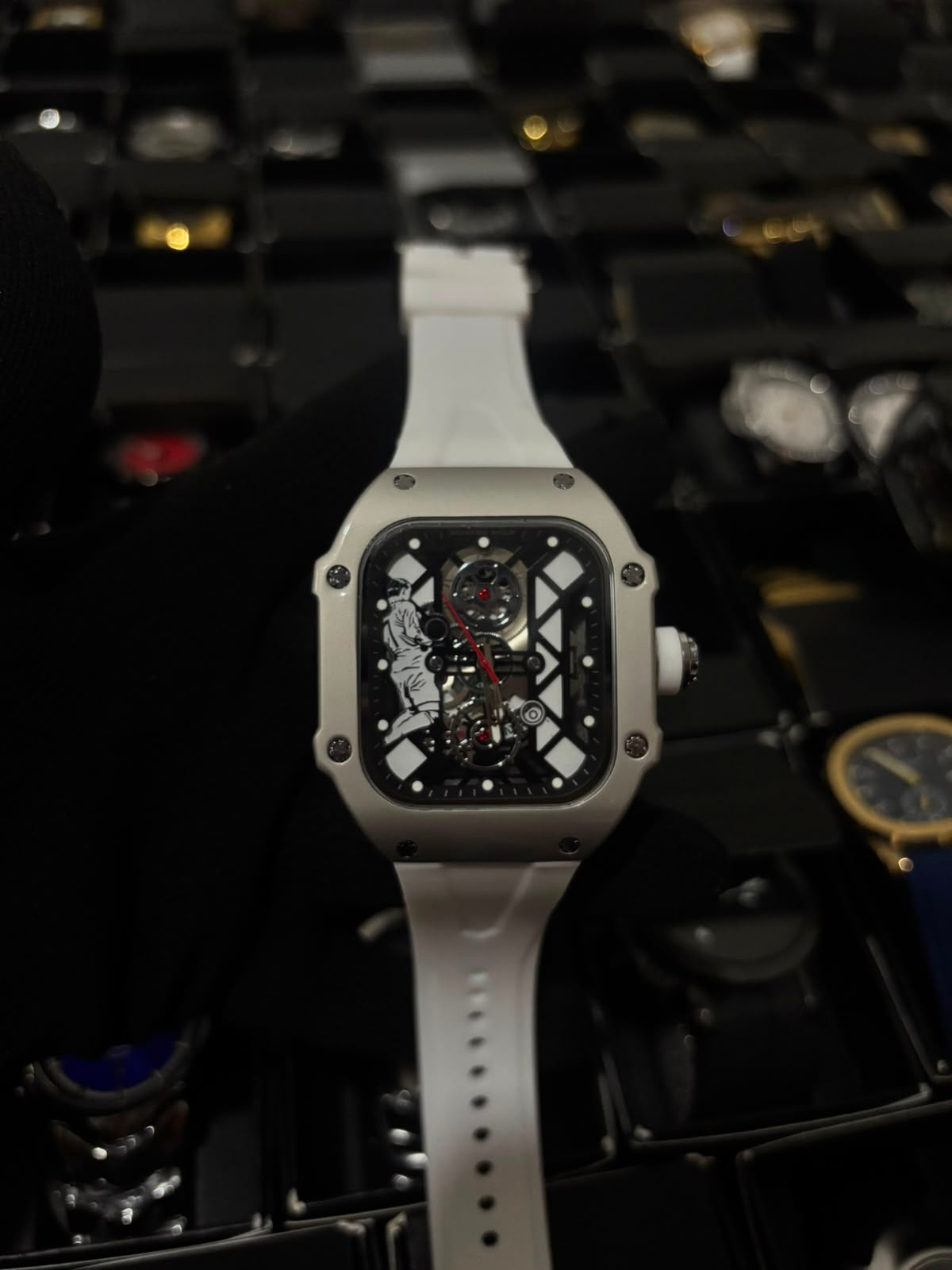 R MILL / CR / PLATEADO PULSO BLANCO