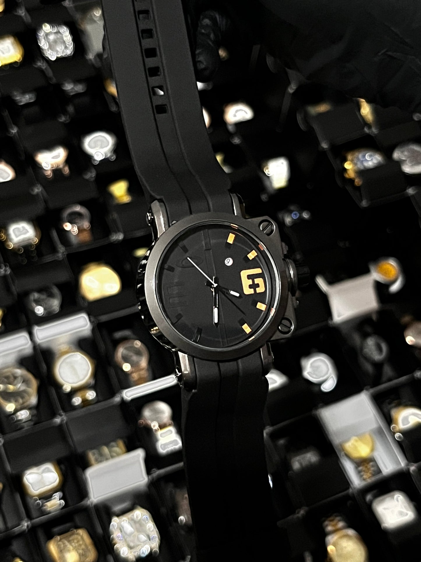 OAK GOMA/NEGRO TABLERO/NEGRO/NARANJA/# BISEL/NEGRO