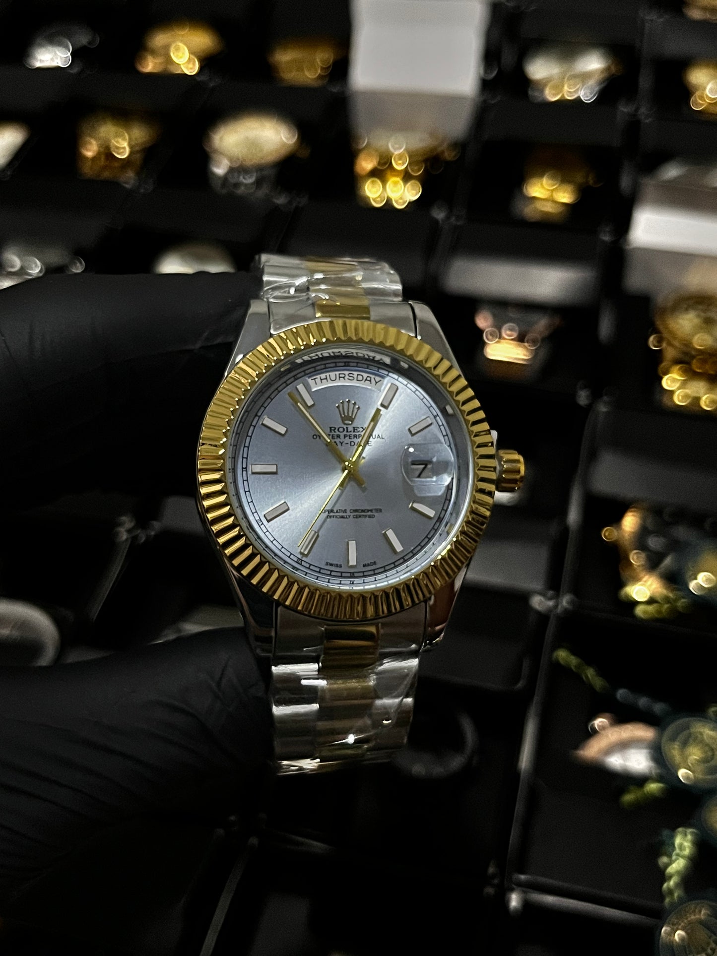 RX DTJST DD / BISEL RELIEVE / BICOLOR FONDO AZUL CLARO