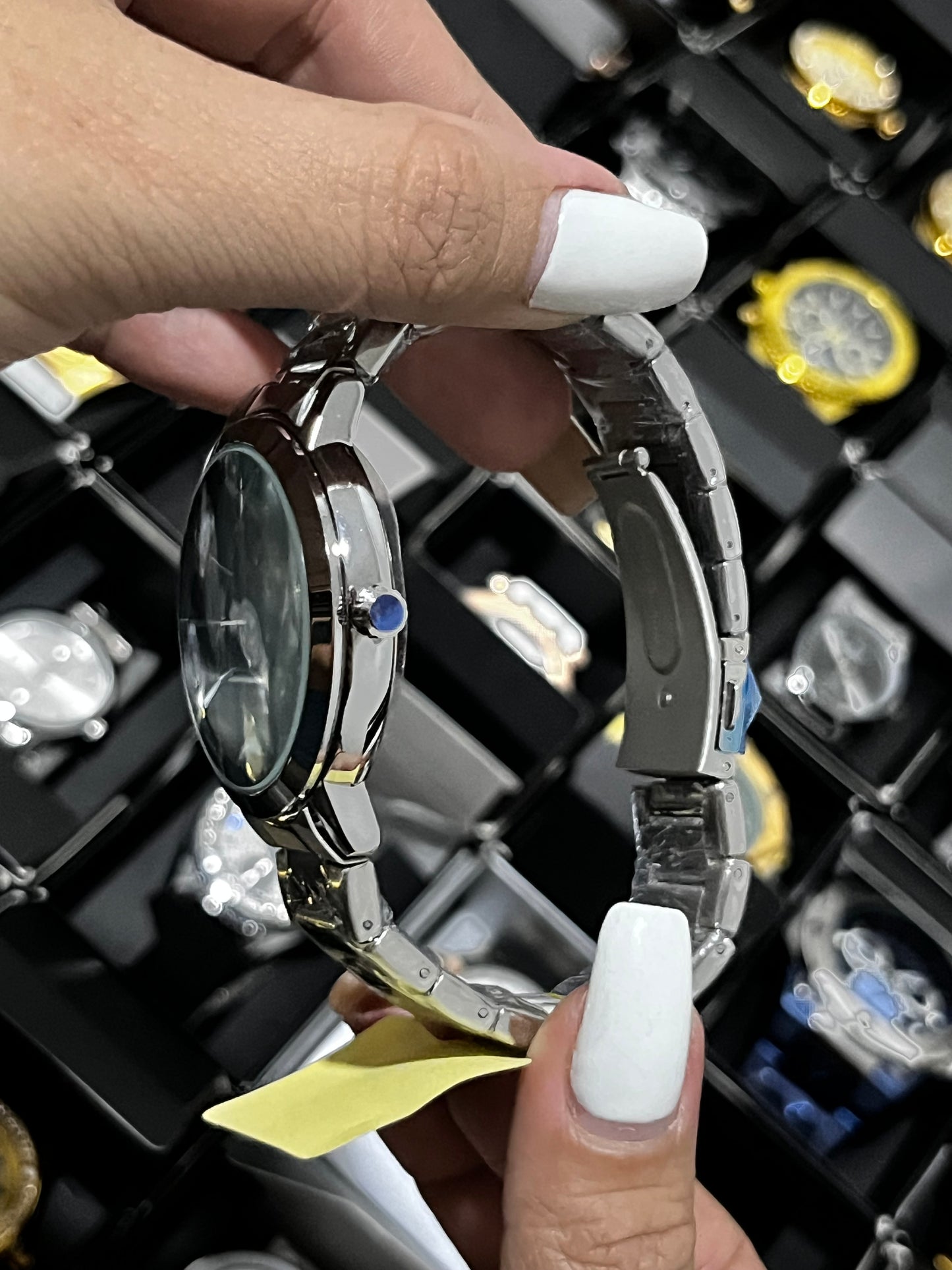 Q&Q ACERO/PLATEADO TABLERO/MARRON BISEL/PLATEADO