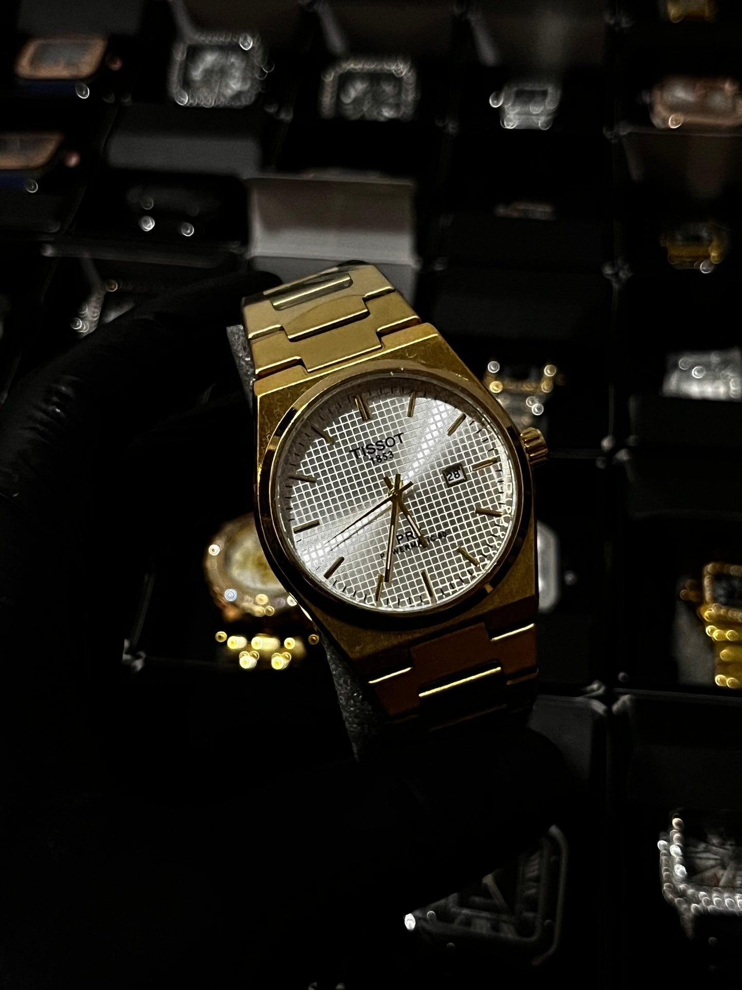 TSST ACERO DORADO TABLERO PLATEADO BISEL DORADO