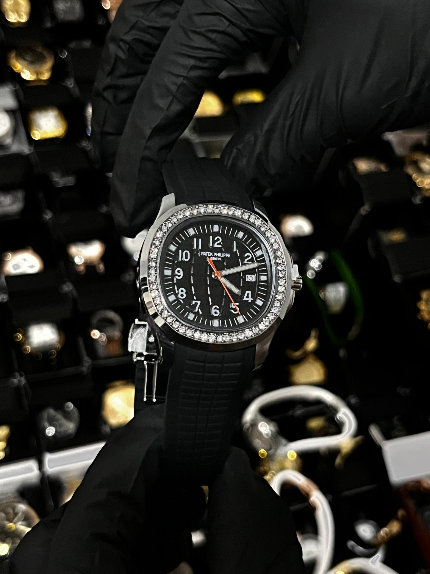 PTK PULSO GOMA CUBANO / NEGRO / TABLERO NEGRO /