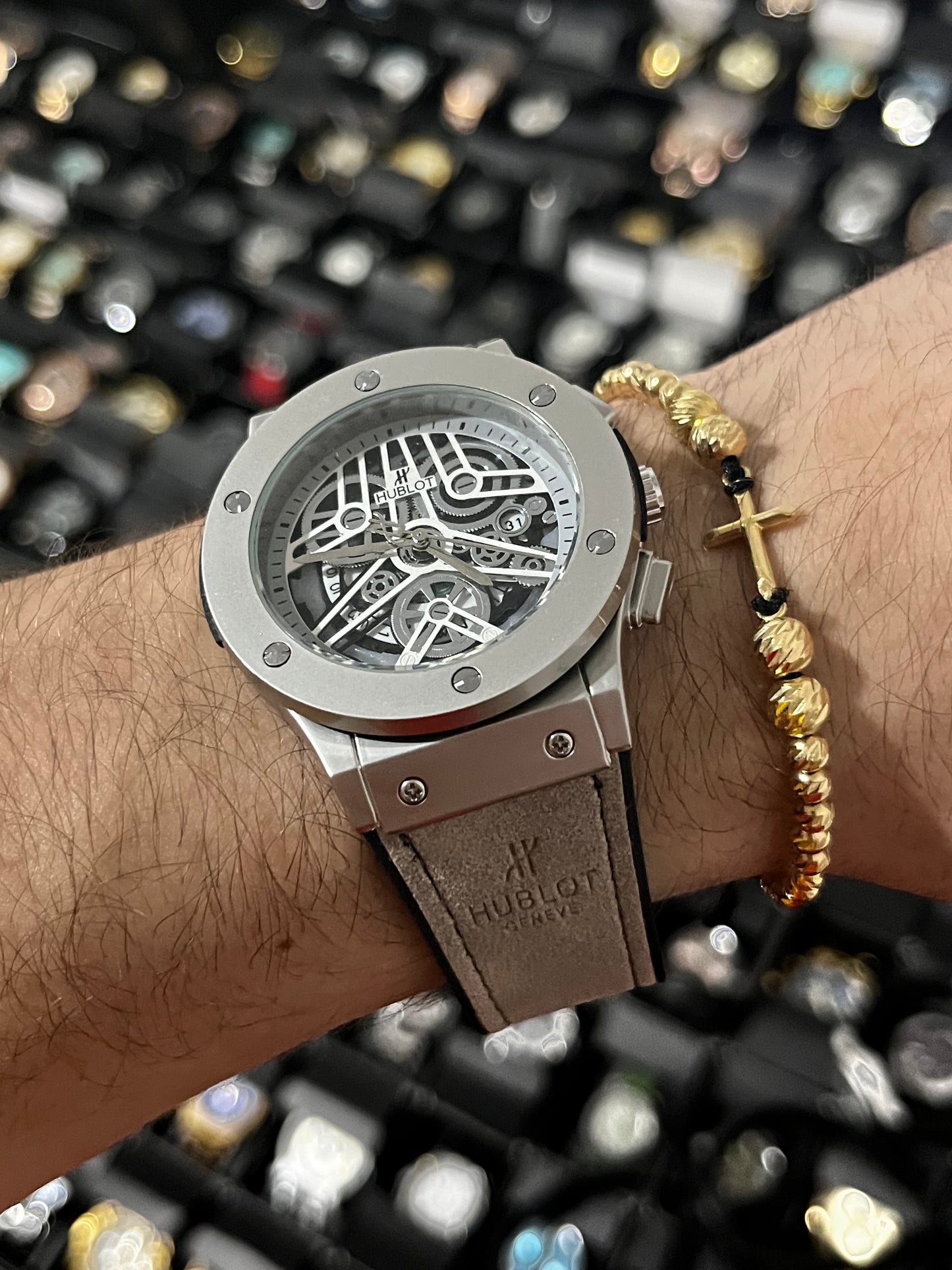 HBLT HELIC / PLATEADO PULSO GRIS