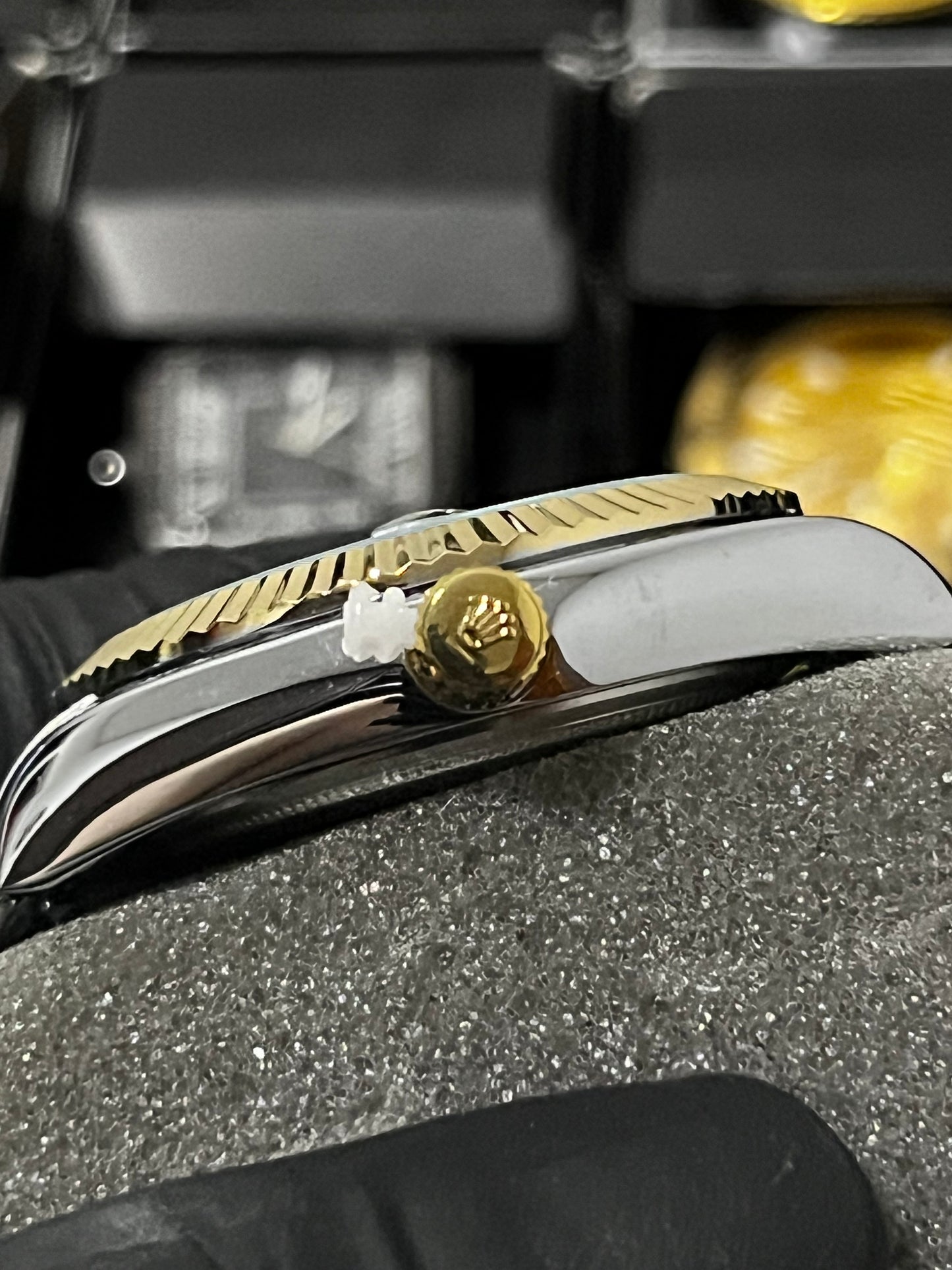 RX DTS ACERO/BICOLOR/TRENZADO TABLERO/NEGRO BISEL DORADO