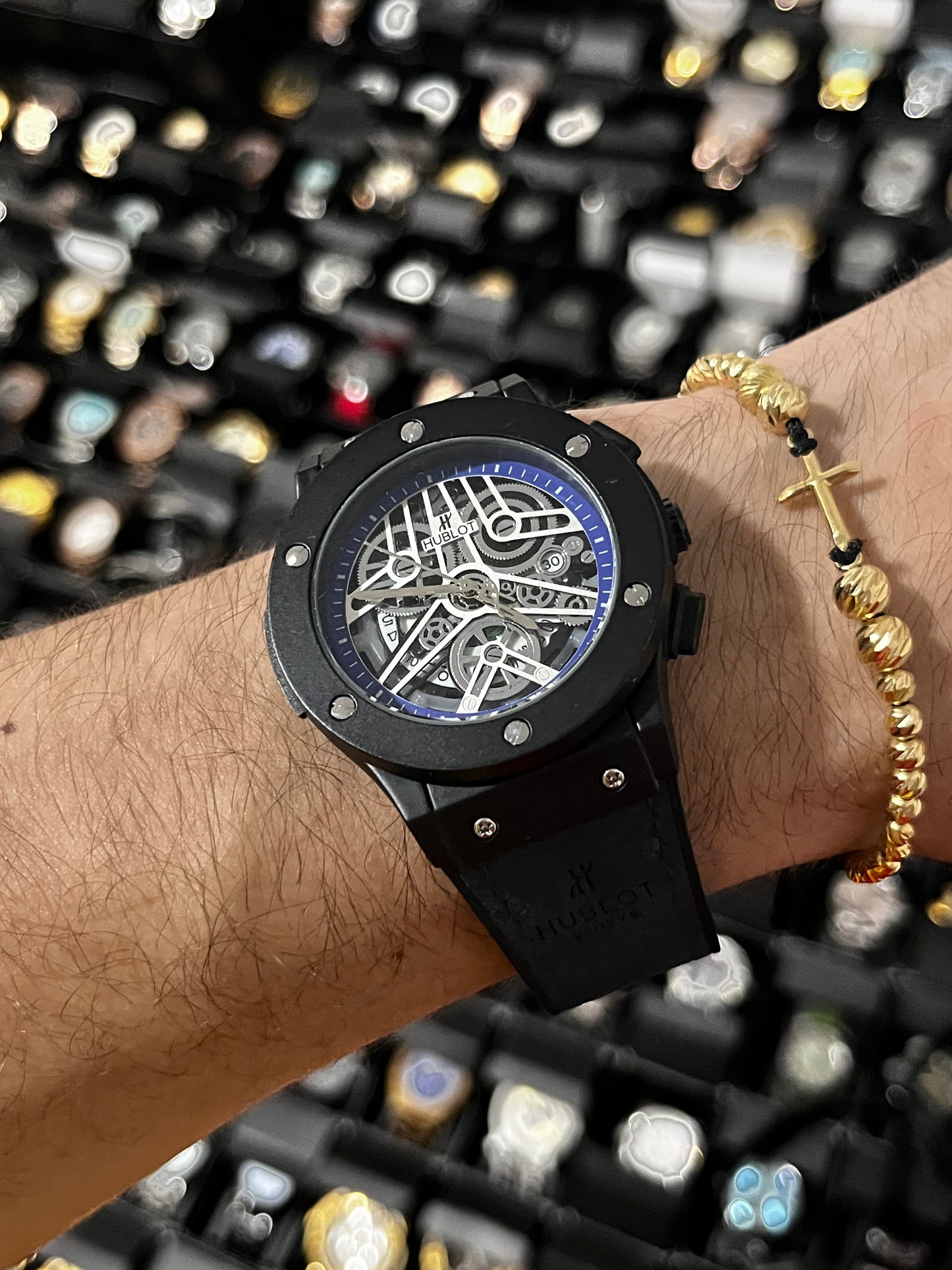 HBLT HELIC / NEGRO PULSO AZUL