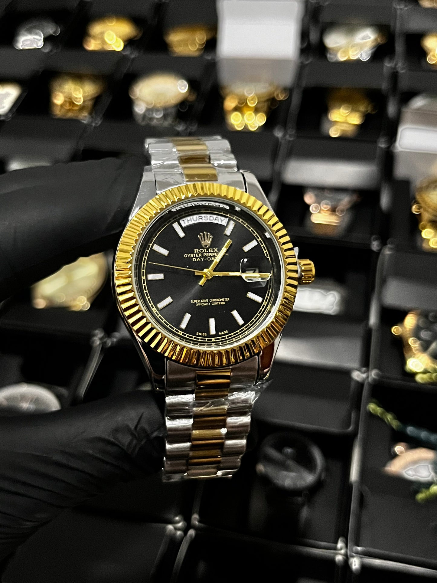 RX DTJST DD / BISEL RELIEVE / BICOLOR FONDO NEGRO