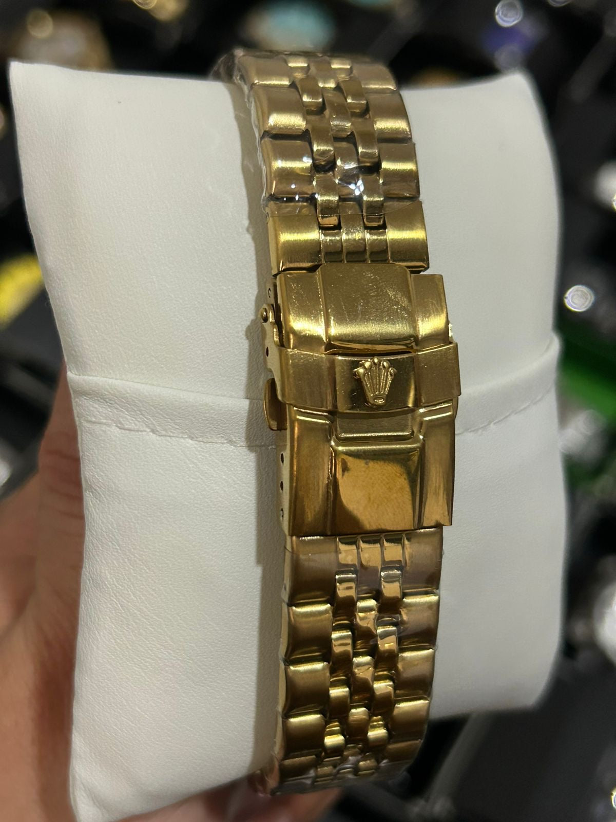 RX SBMRN ACERO DORADO BISEL NEGRO/CAFE TABLERO NEGRO