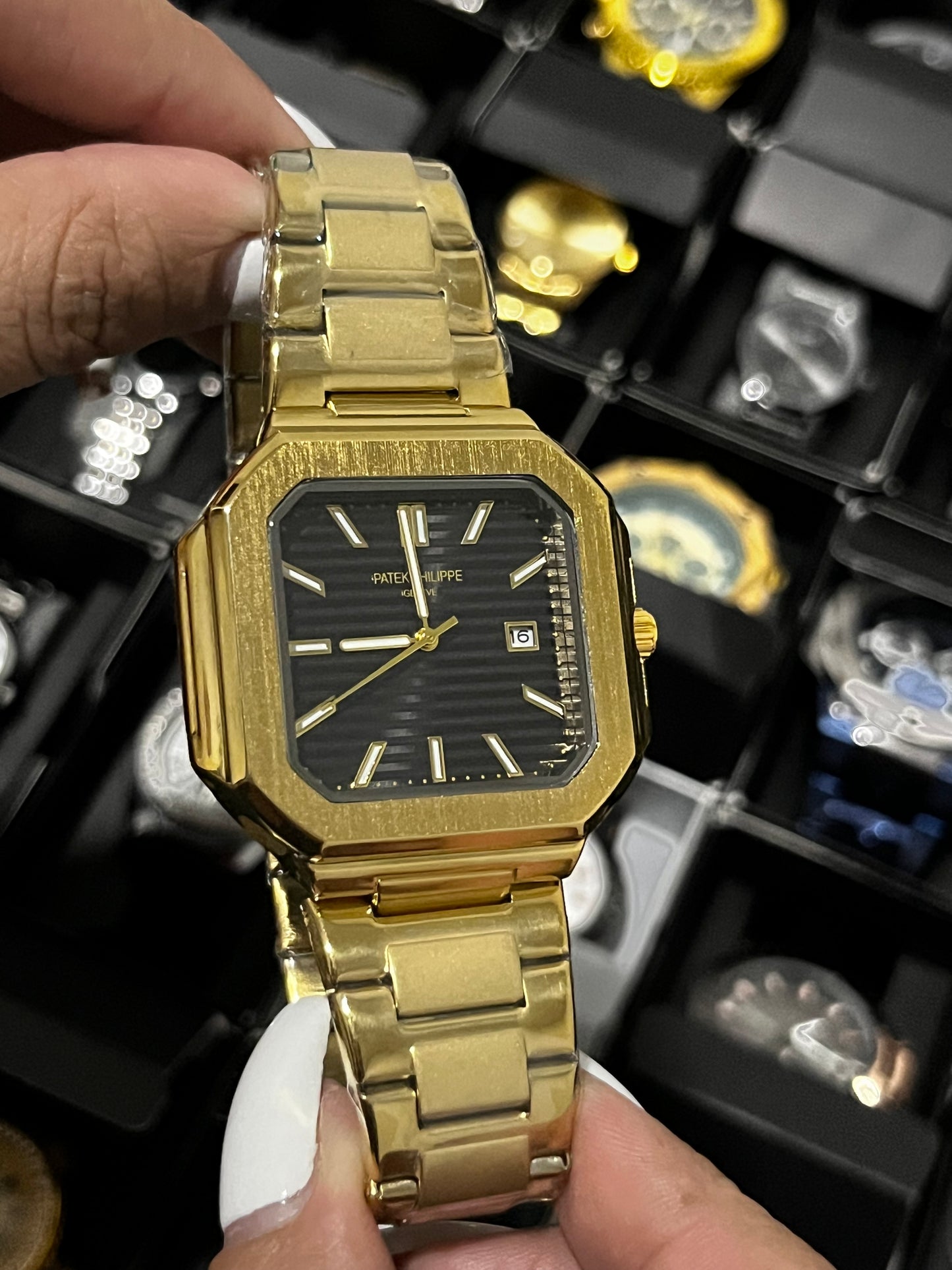 PTK ACERO/DORADO TABLERO NEGRO BISEL DORADO