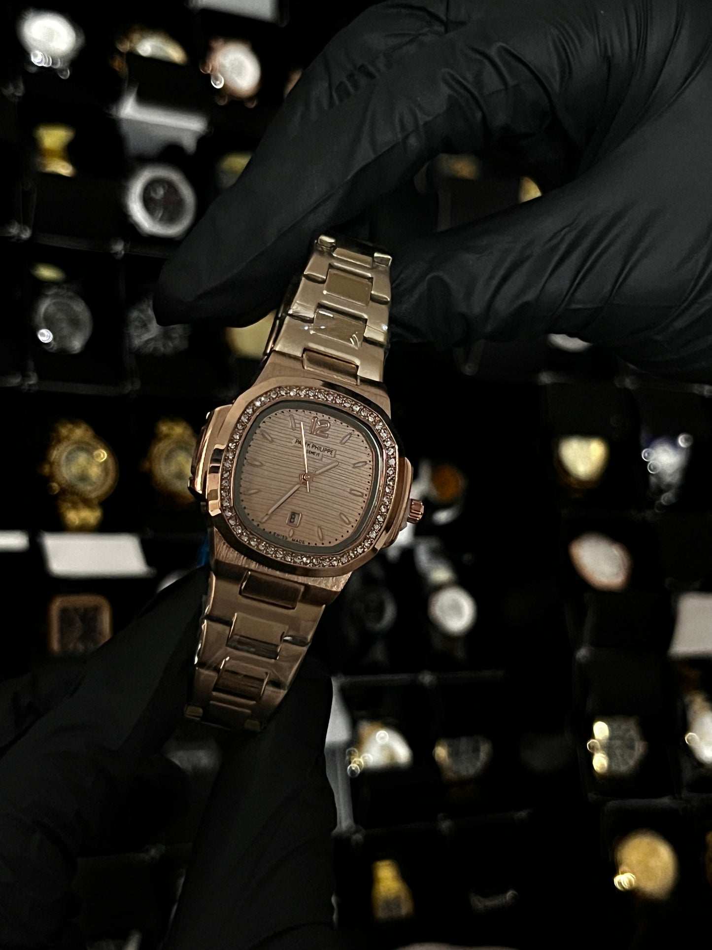 PTK METAL / DAMA / BISEL CUBANO / ORO ROSA COMPLETO