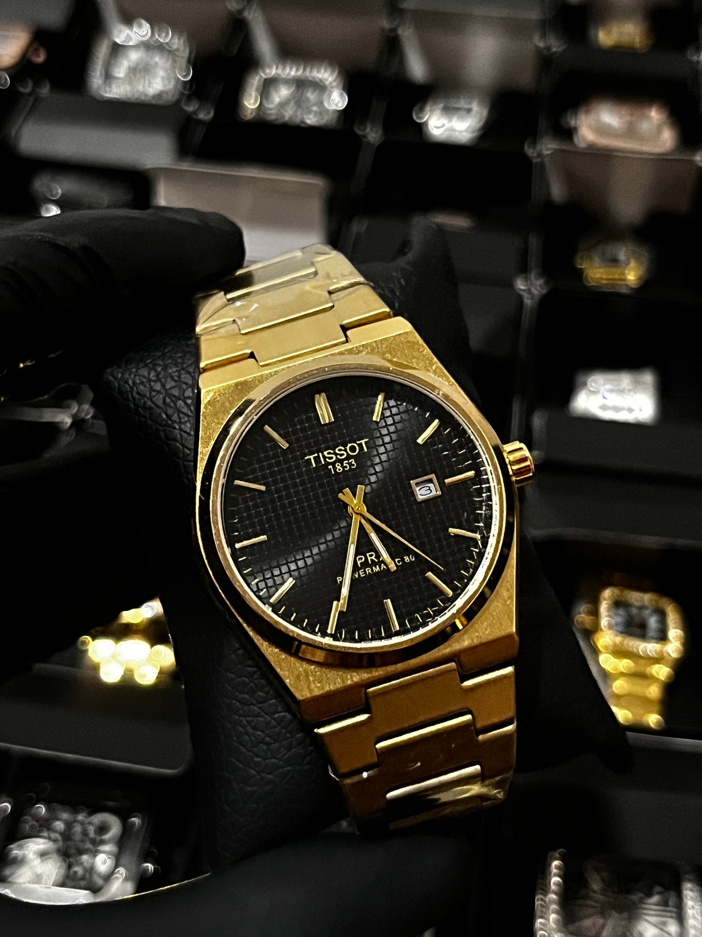 TSST ACERO DORADO TABLERO NEGRO BISEL DORADO