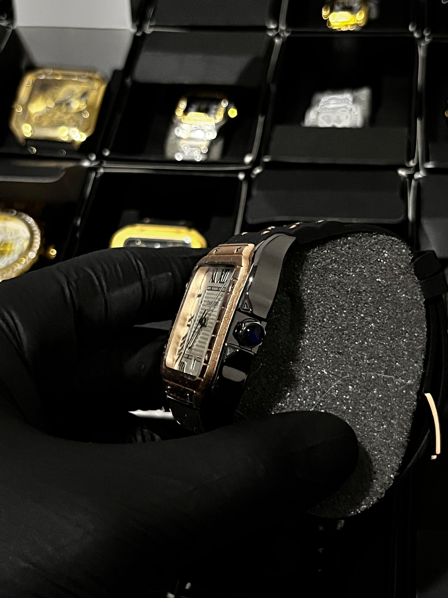 CRTR GOMA NEGRO BISEL PALO ROSA TABLERO BLANCO