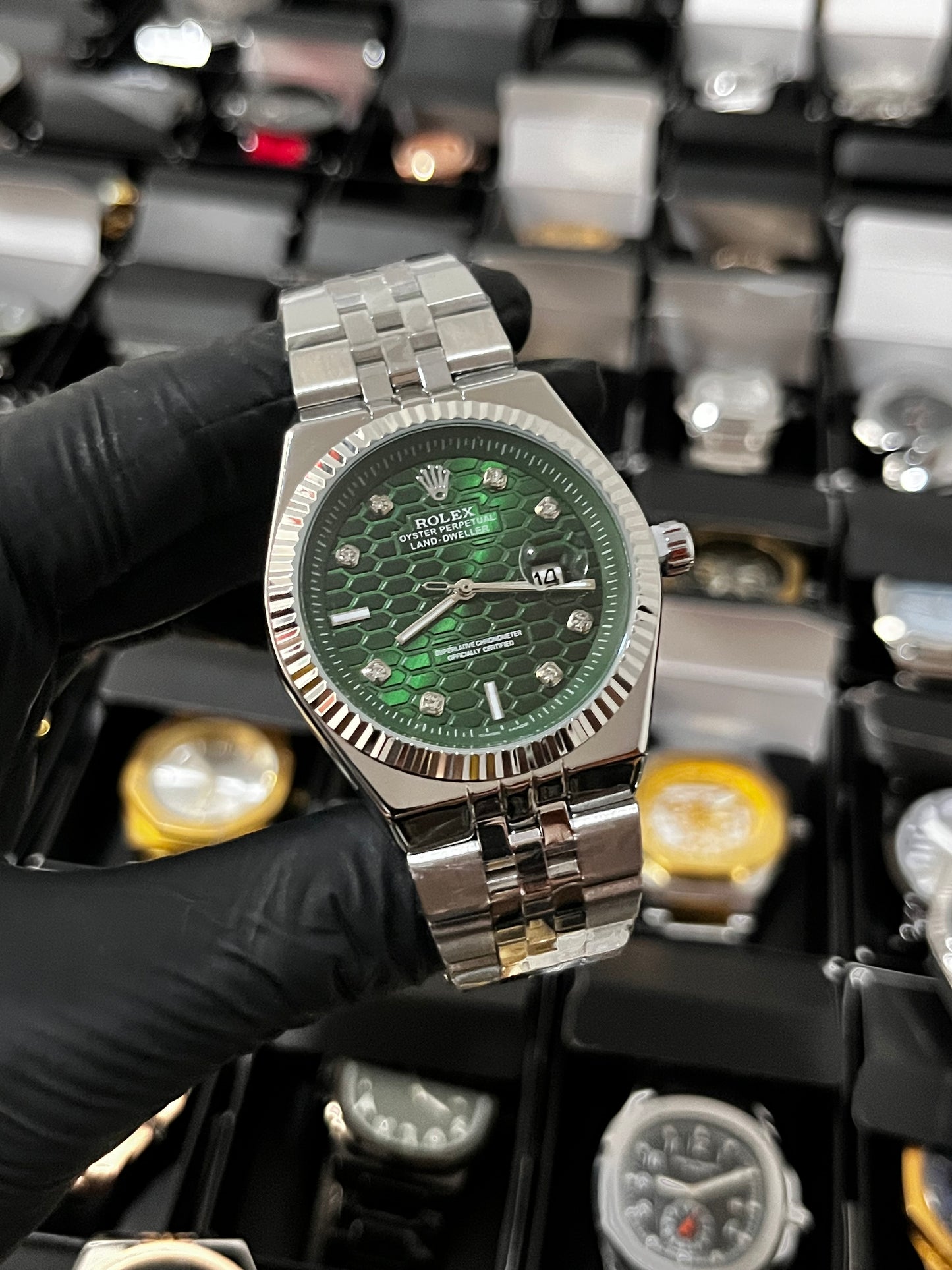 RX LANDWR / PLATEADO FONDO VERDE