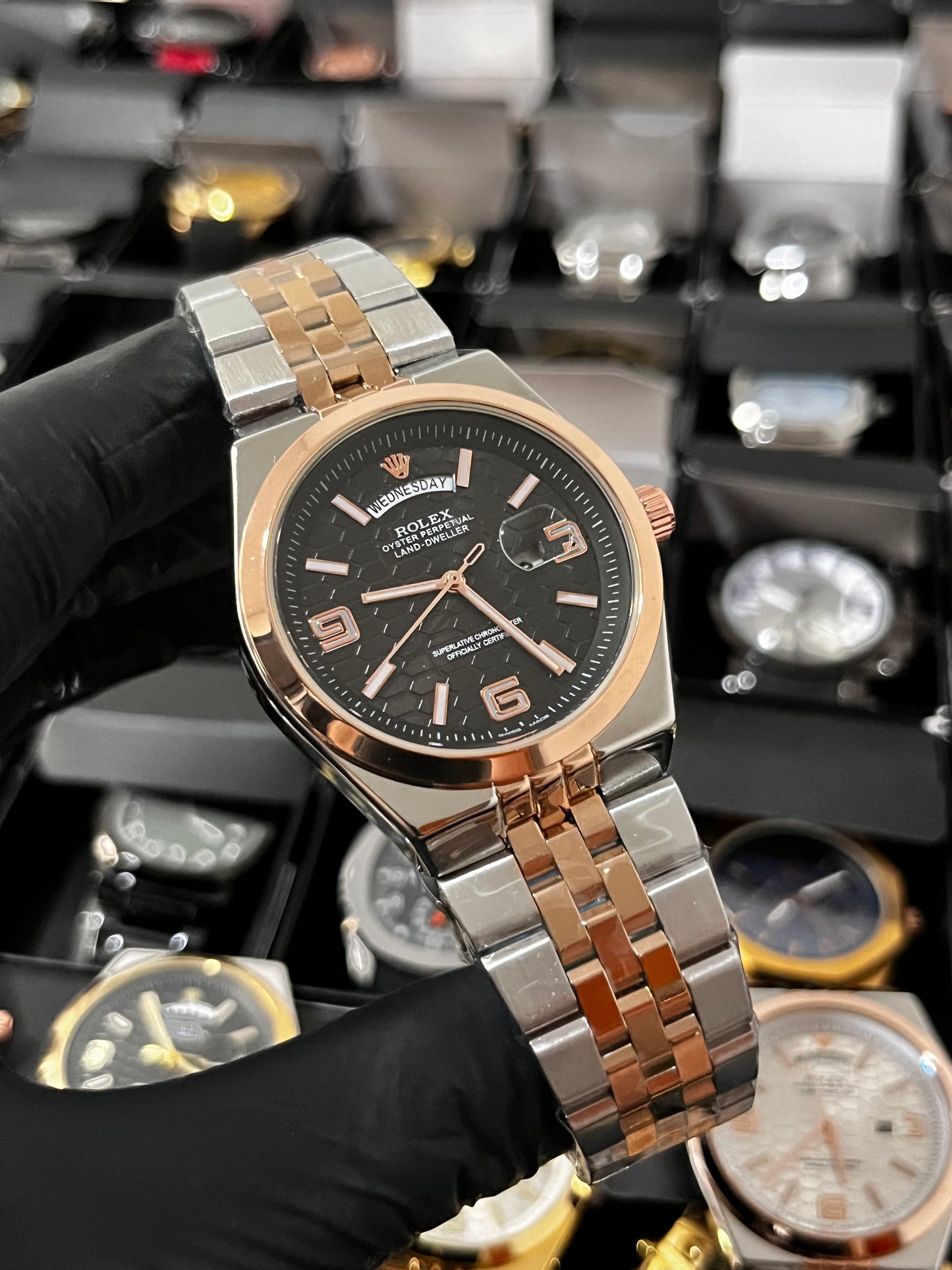 RX LANDWR 963 / BICOLOR ORO ROSA FONDO NEGRO