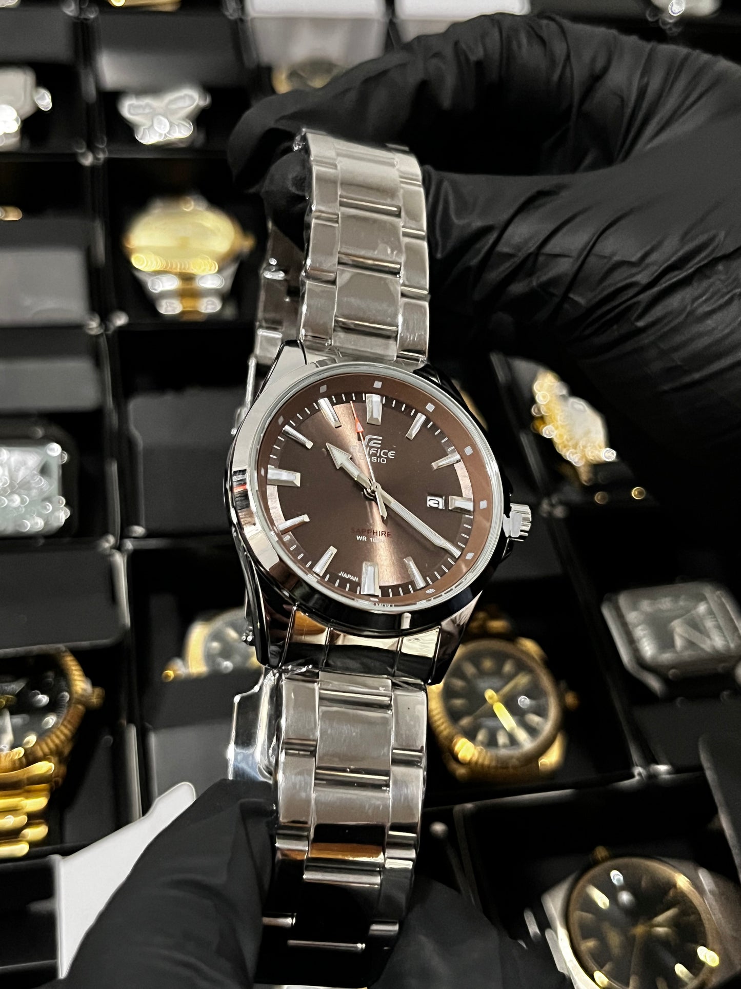 CSO EDIFICE ACERO/PLATEADO TABLERO/CAFE BISEL/PLATEADO