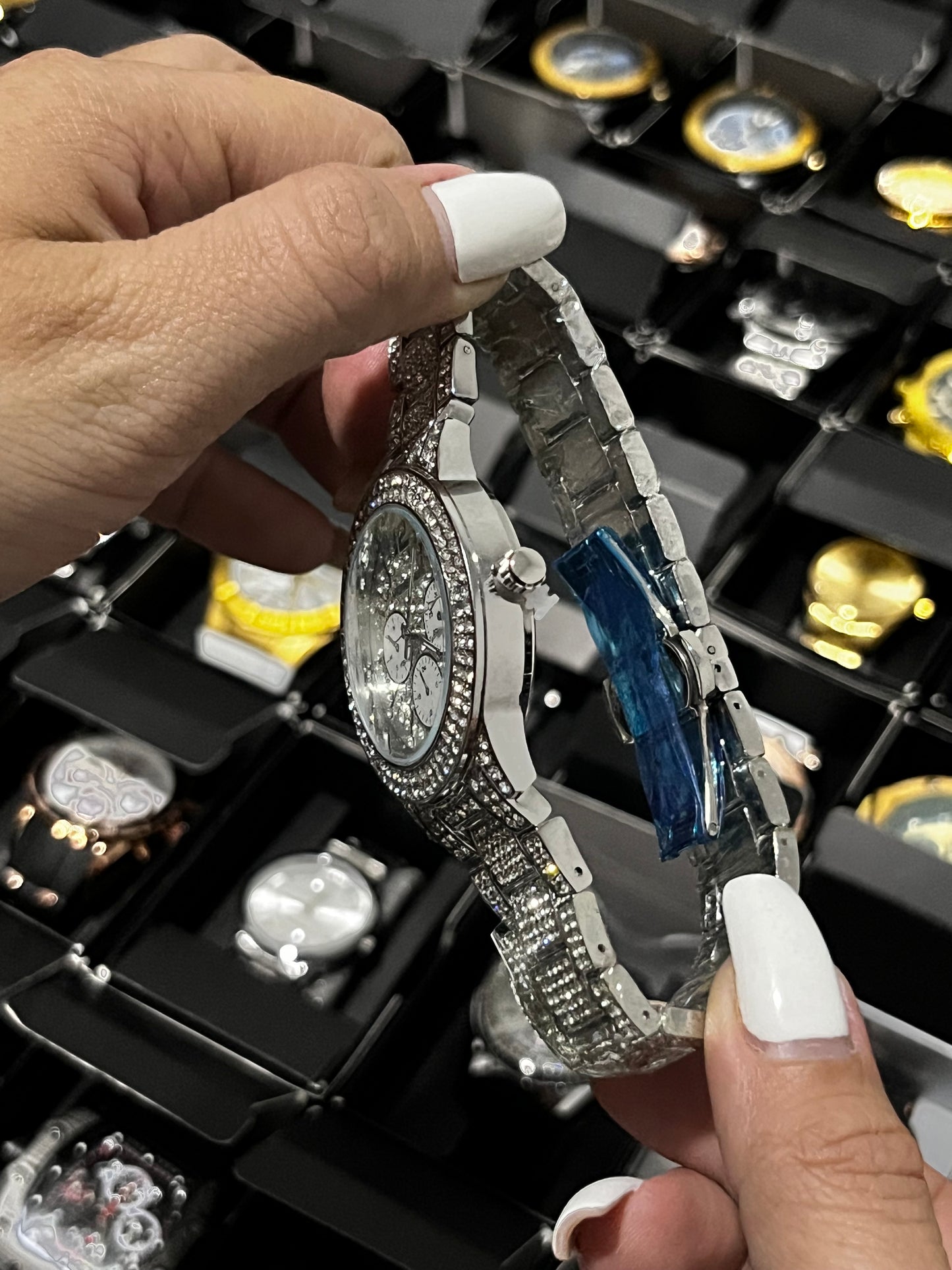 MCHL KORS CUBANO/ACERO/PLATEADO TABLERO/PLATEADO BISEL/PLATEADO