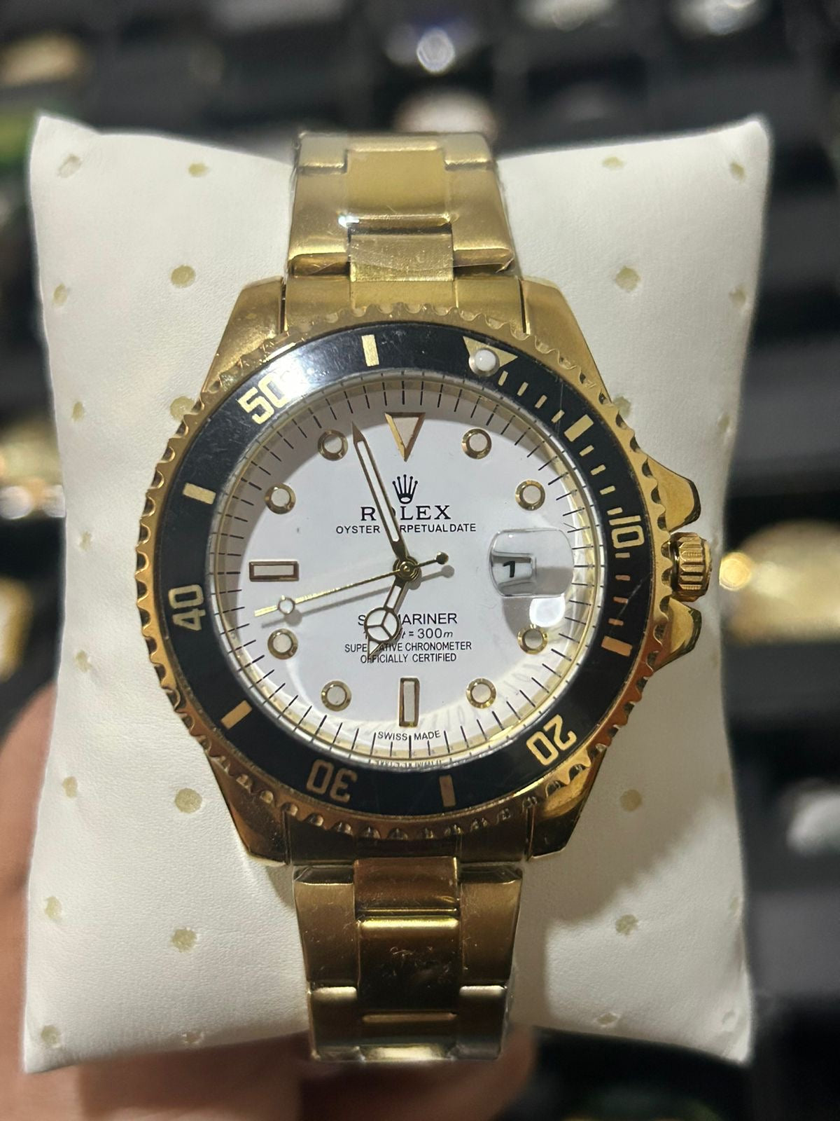 RX SBMRN ACERO DORADO BISEL NEGRO TABLERO BLANCO