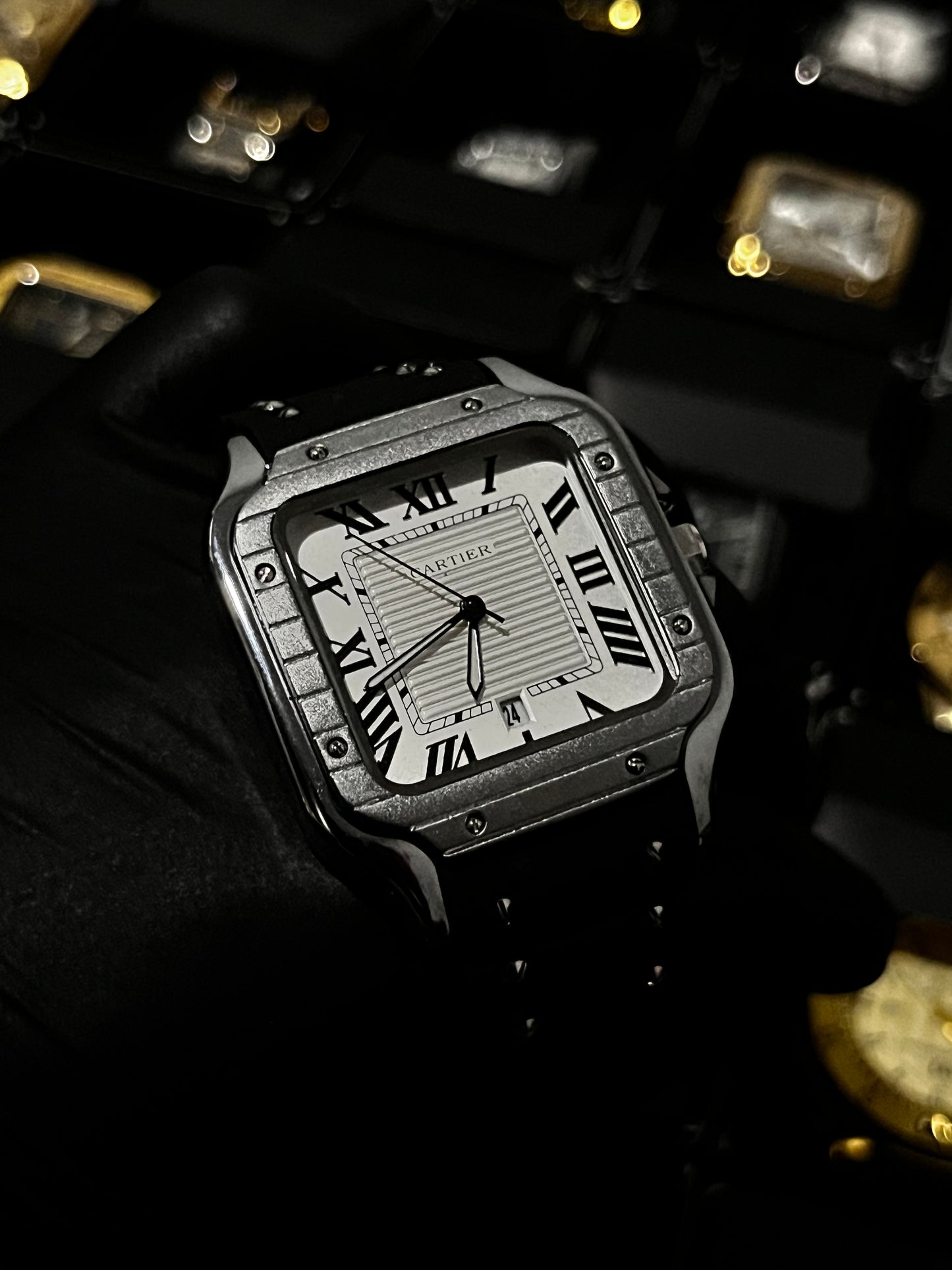 CRTR GOMA NEGRO BISEL PLATEADO TABLERO BLANCO