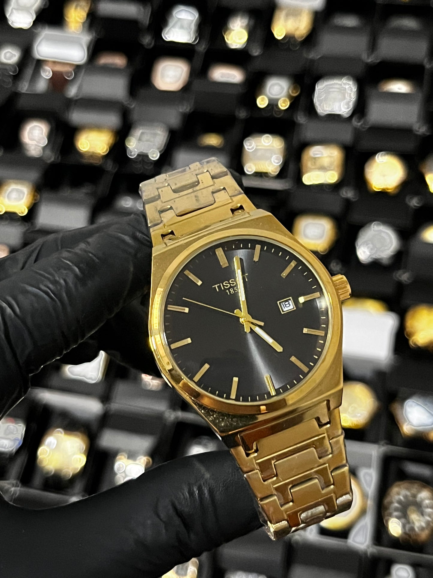 TSST ACERO DORADO TABLERO NEGRO BISEL DORADO