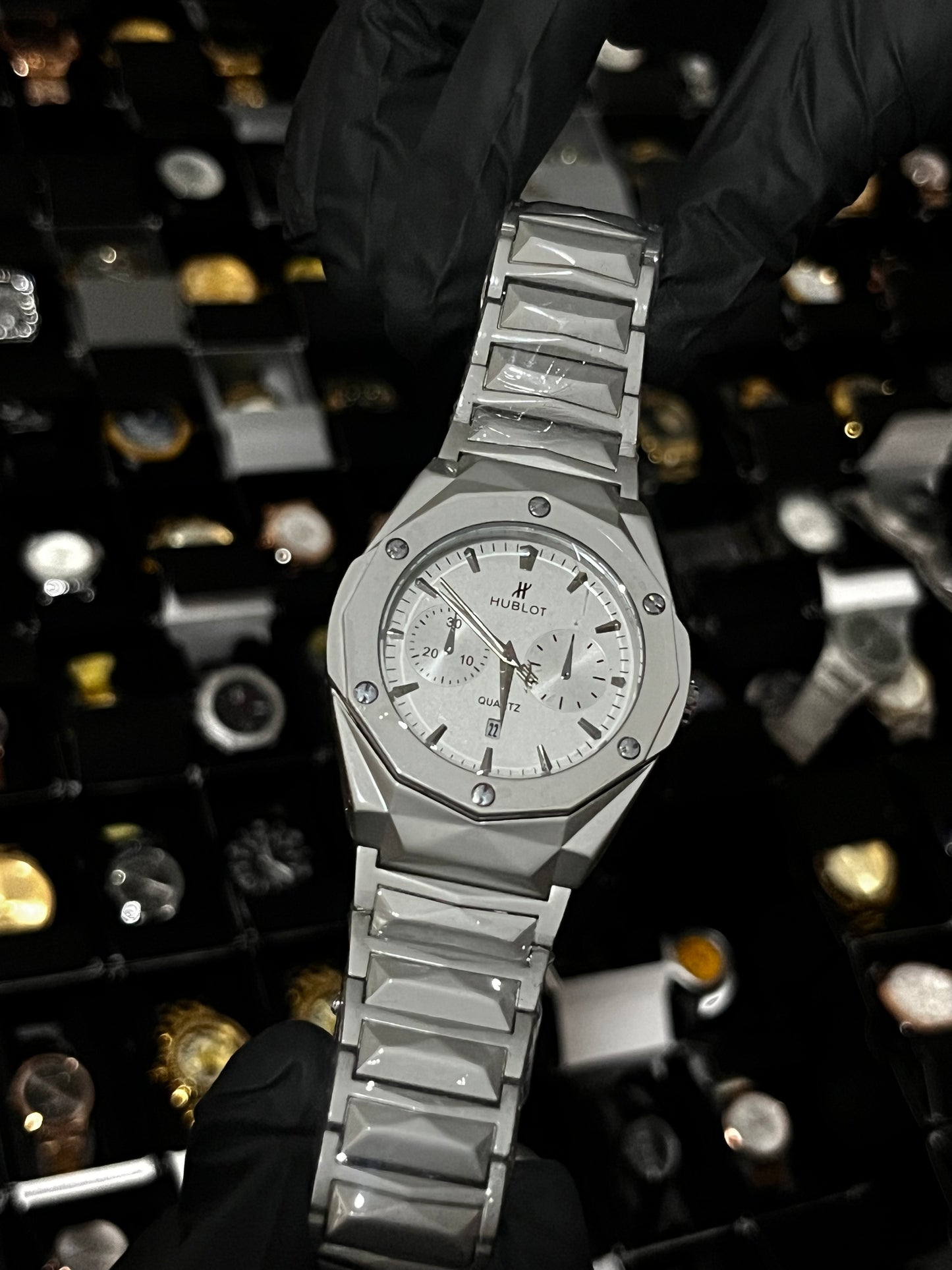 HBLT ACERO/PLATEADO TABLERO/PLATEADO/2 CRONOS BISEL/PLATEADO