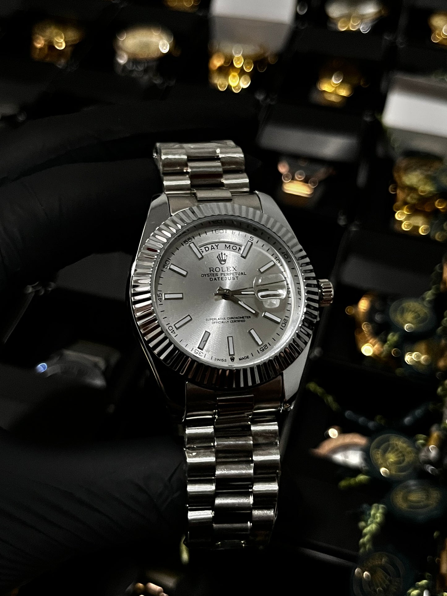 RX DTJST DD / BISEL RELIEVE / PLATEADO COMPLETO