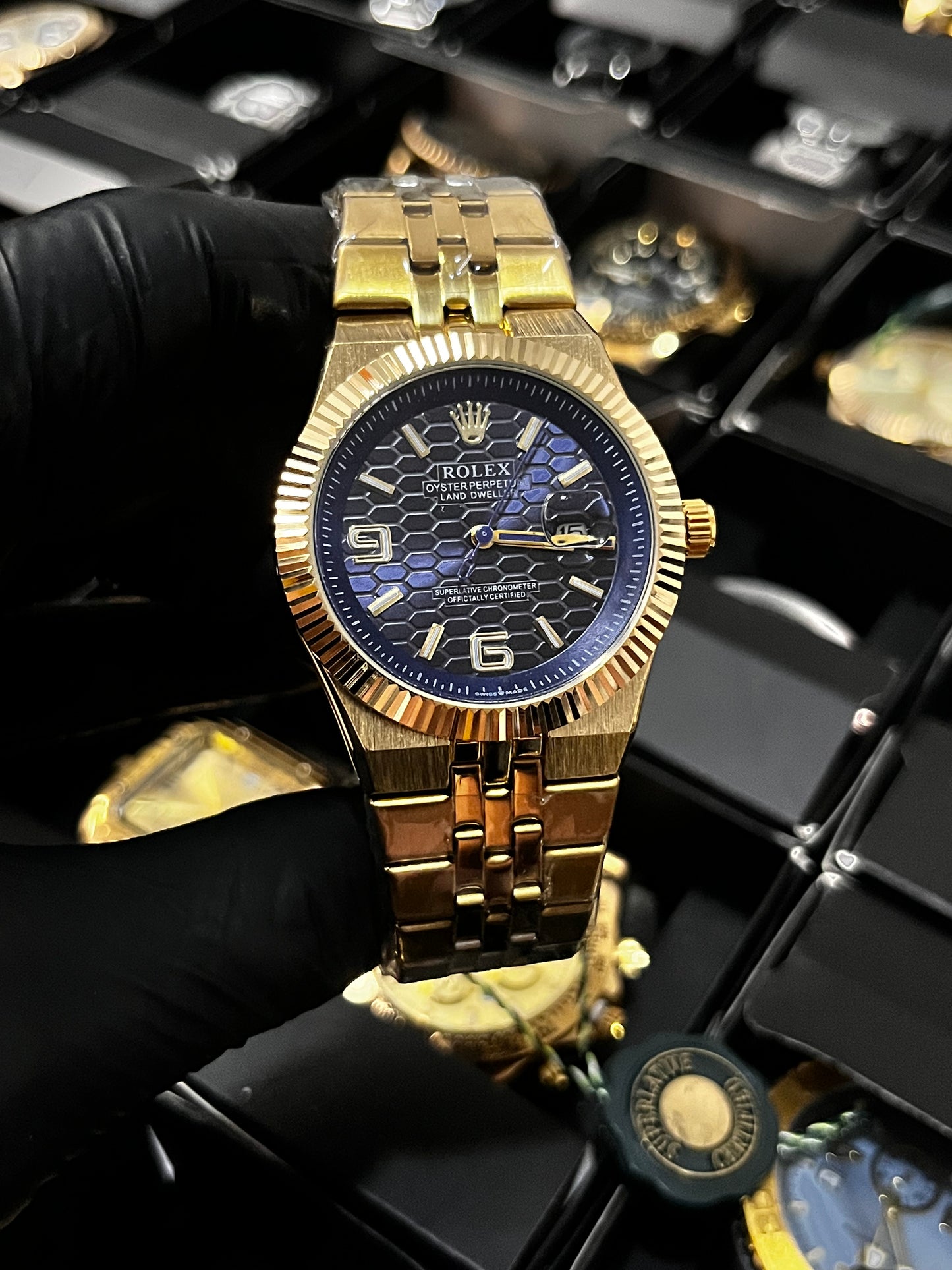 RX LANDWR 963 / DORADO FONDO AZUL OSCURO