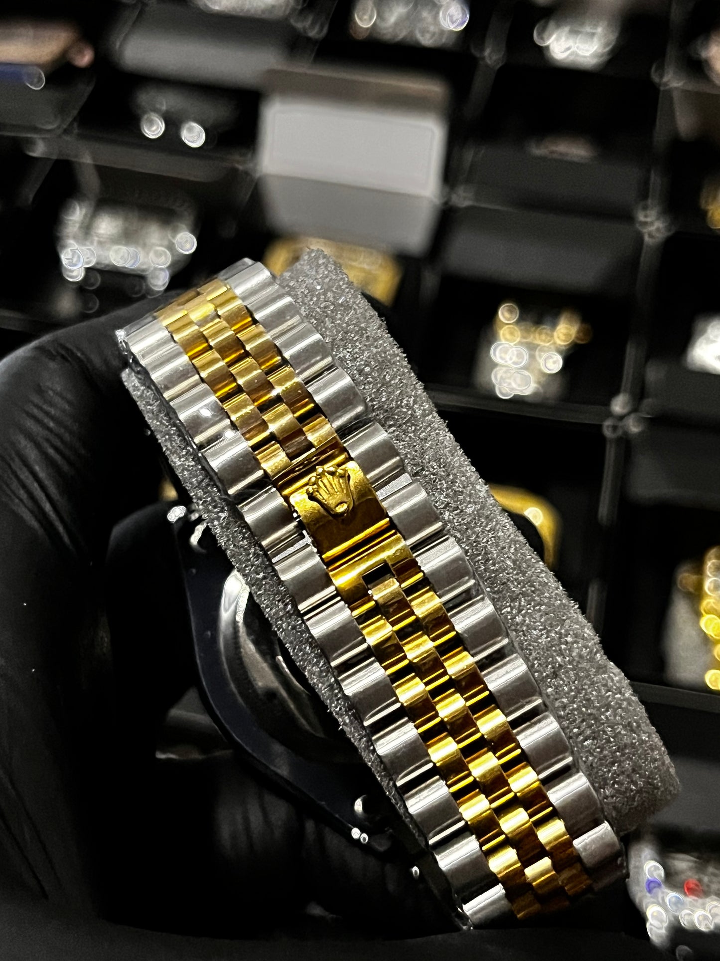 RX DT ACERO/BICOLOR/TRENZADO TABLERO/DORADO/LISO BISEL DORADO