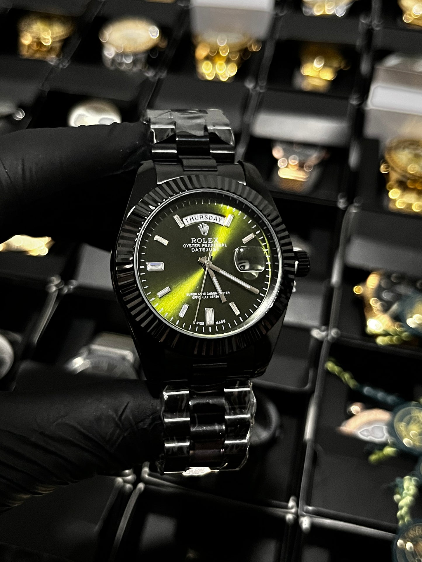 RX DTJST DD / BISEL RELIEVE / NEGRO FONDO VERDE