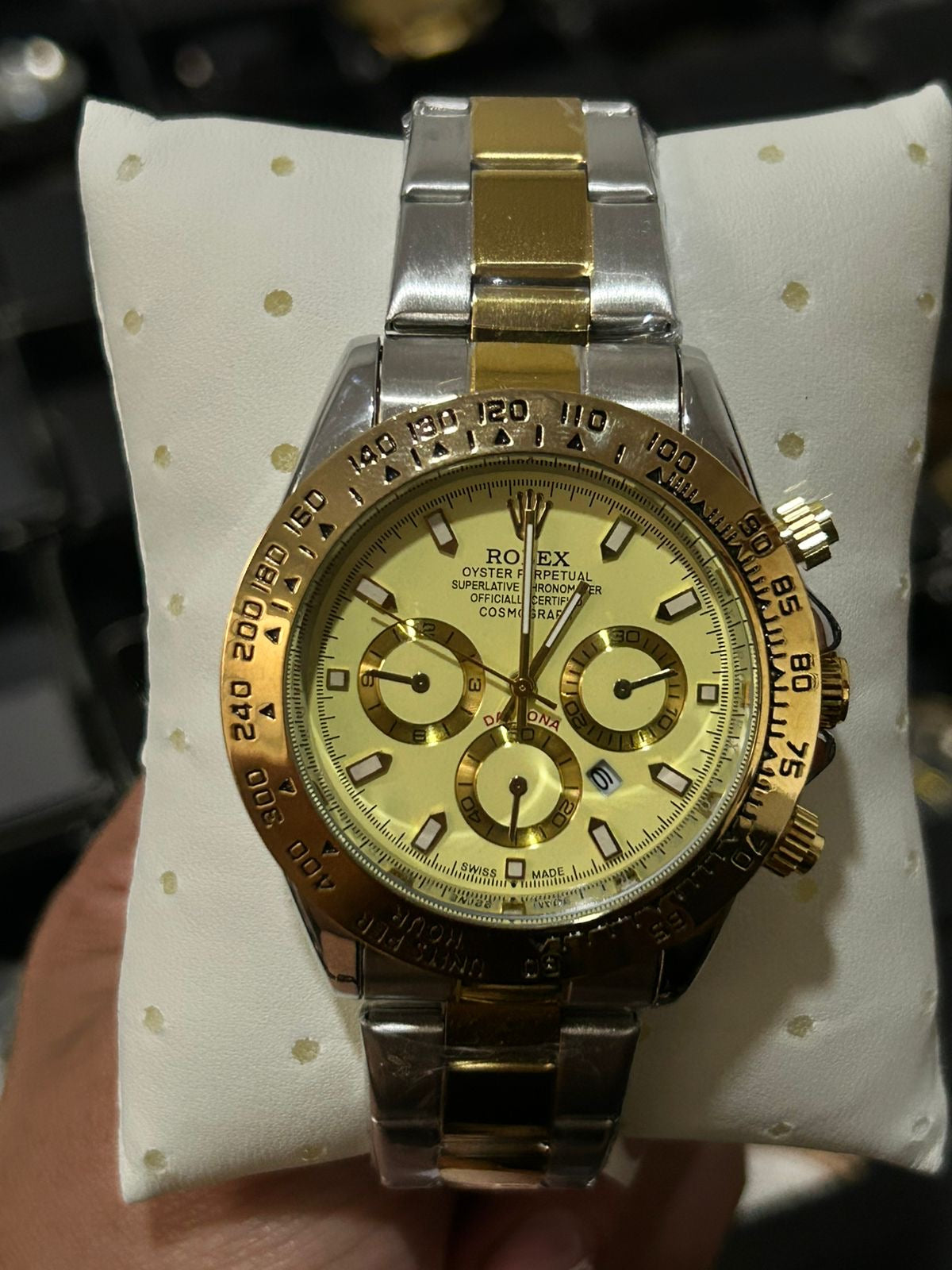 RX DYTN ACERO BICOLOR BISEL DORADO TABLERO AMARILLO