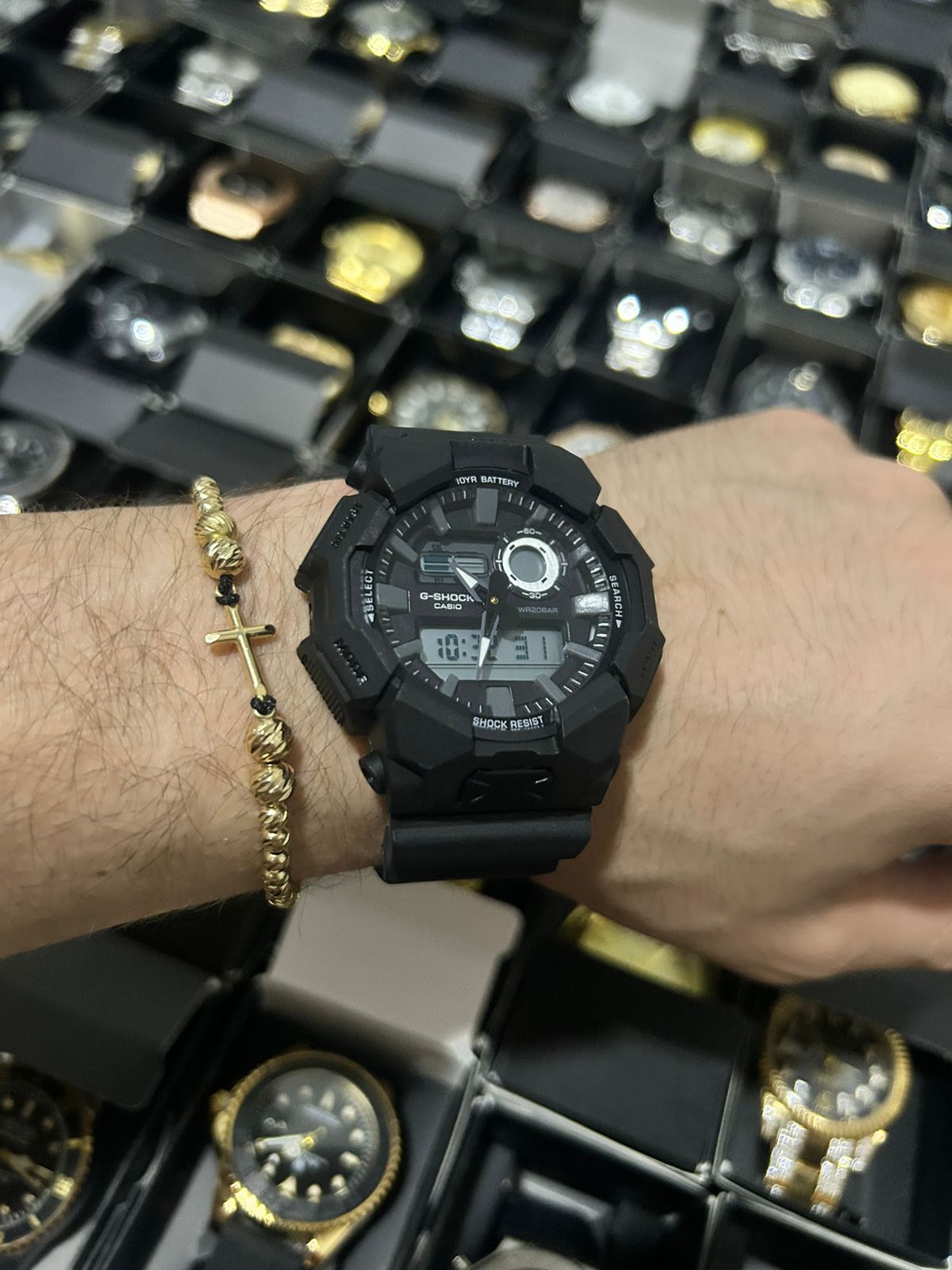 G-SH GOMA/NEGRO TABLERO NEGRO/BLANCO BISEL NEGRO