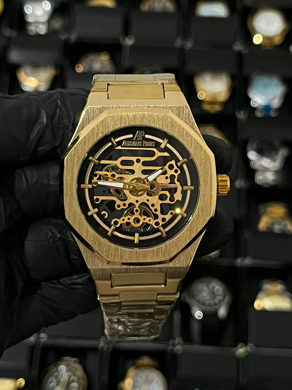 ADMR METÁLICO / DORADO FONDO AZUL OSCURO