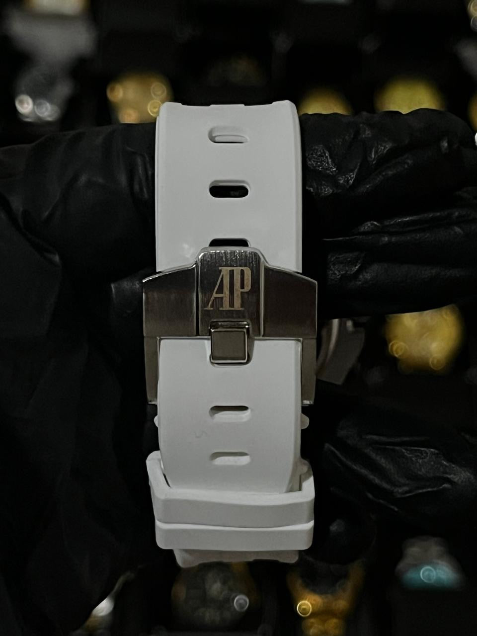 ADMR GOMA/BLANCO TABLERO/BLANCO/3 CRONOS BISEL/PLATEADO