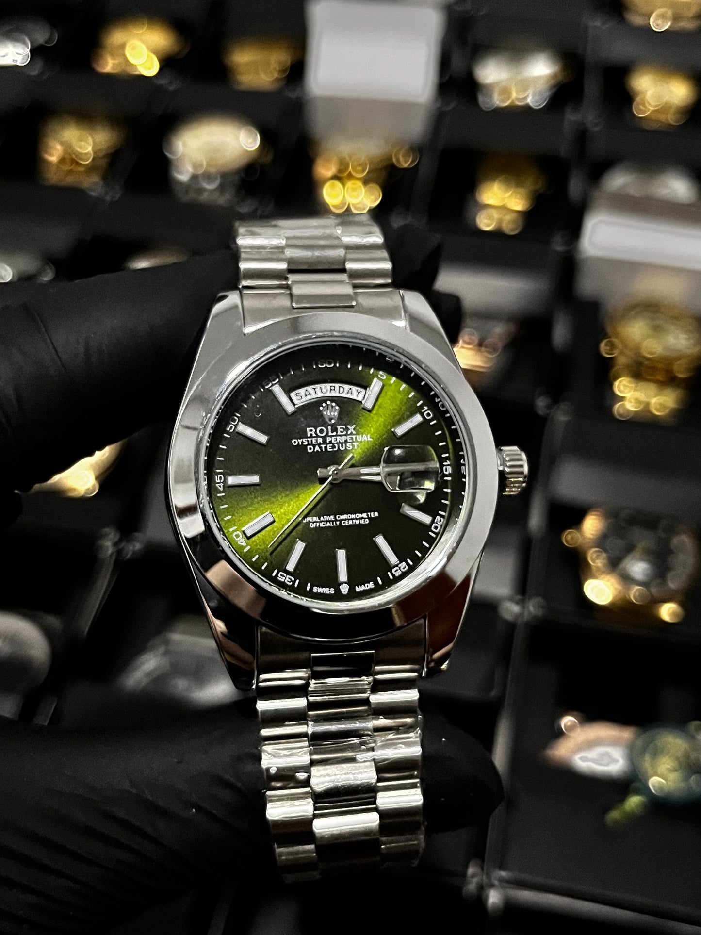 RX DTJST DD / PLATEADO FONDO VERDE