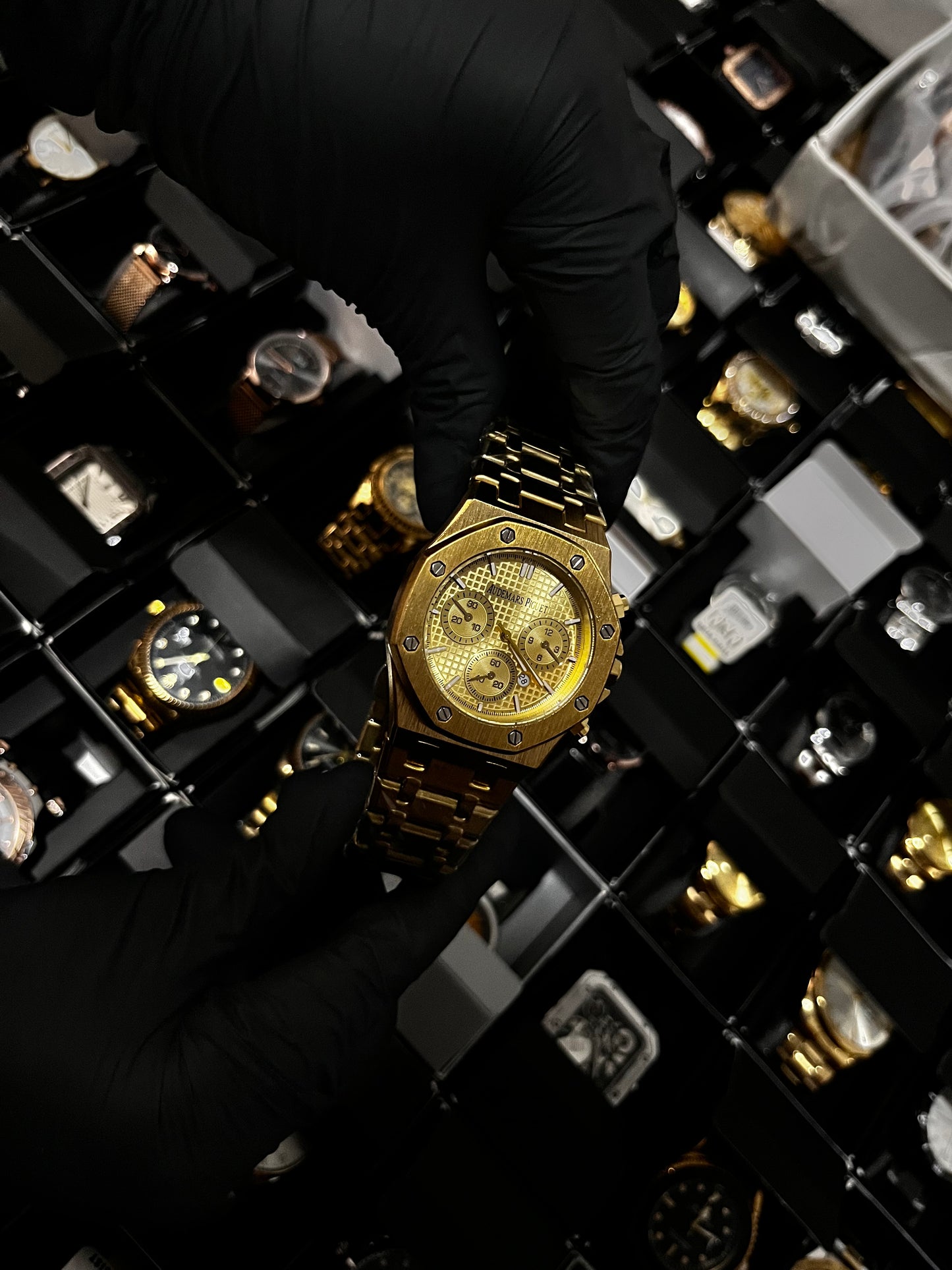 ADMR METÁLICO / 3 CRONO / DORADO COMPLETO