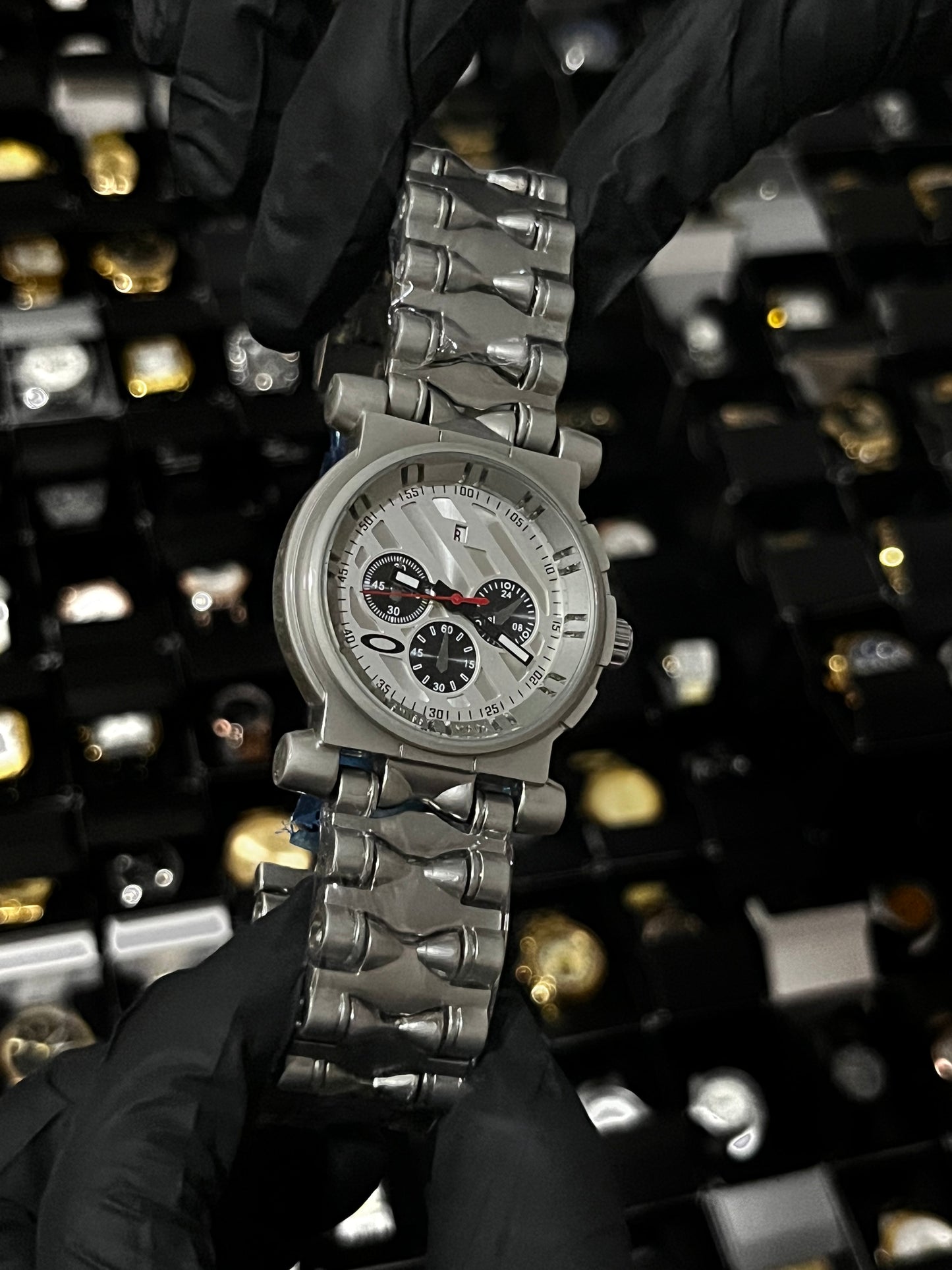 OAK ACERO/PLATEADO TABLERO/PLATEADO/3 CRONOS BISEL/PLATEADO