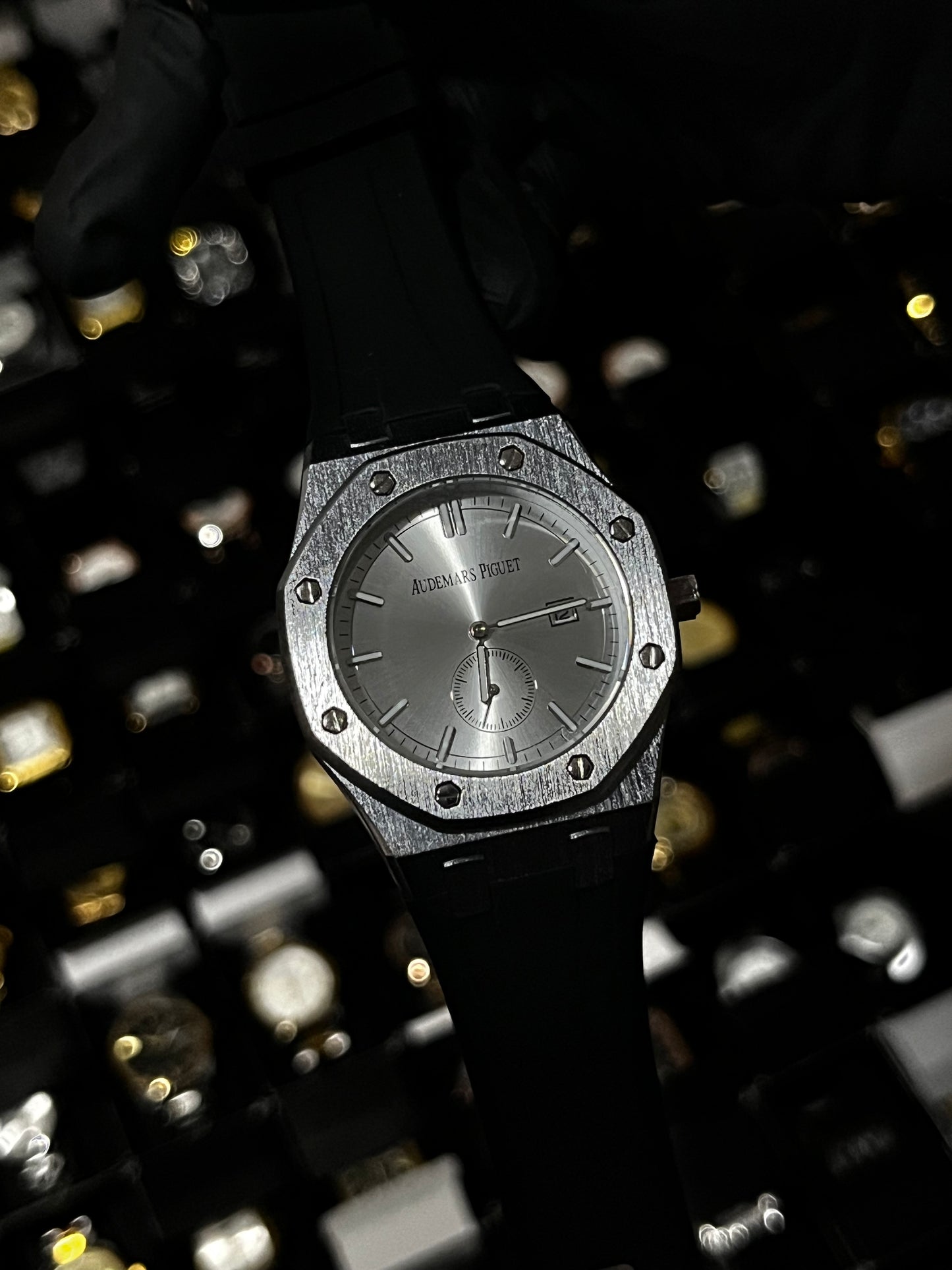 ADMR GOMA/NEGRO TABLERO/PLATEADO BISEL/PLATEADO